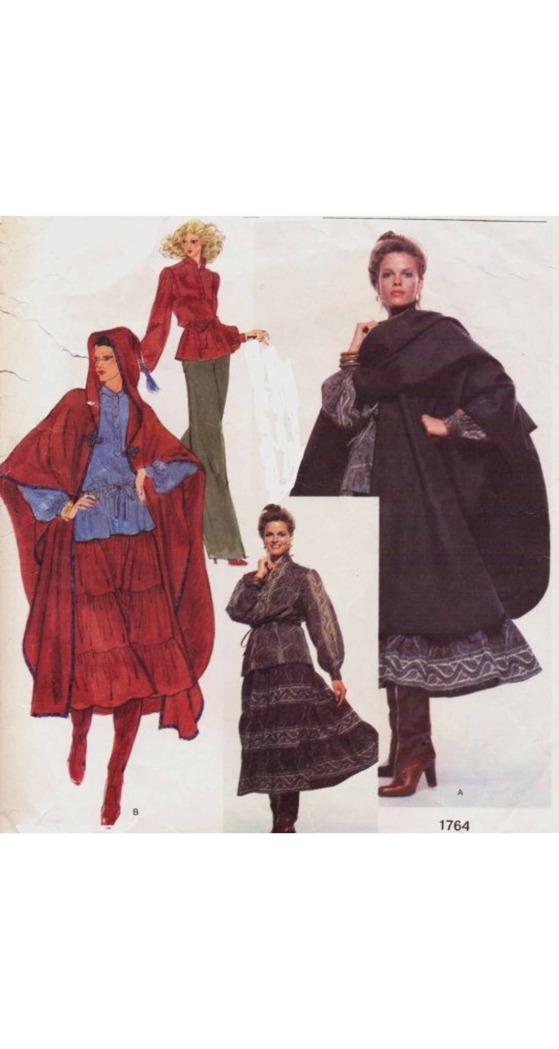 1977-78 F/W Paisley Print Wool Challis Tunic Top