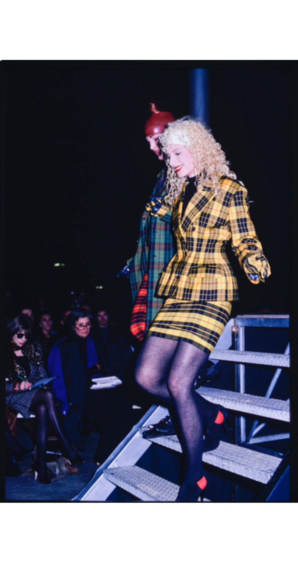 1987-88 F/W Tartan Print Wool Hourglass Jacket