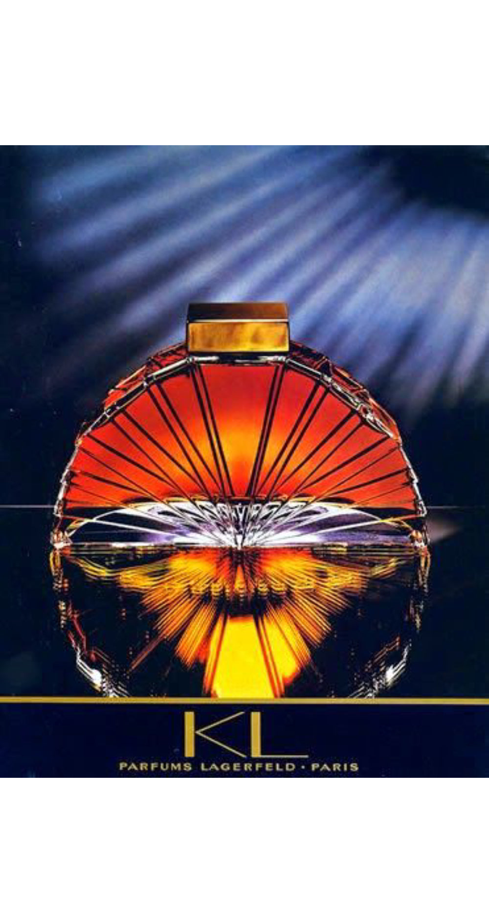 1980s "KL" Glass Fan Perfume Display Factice