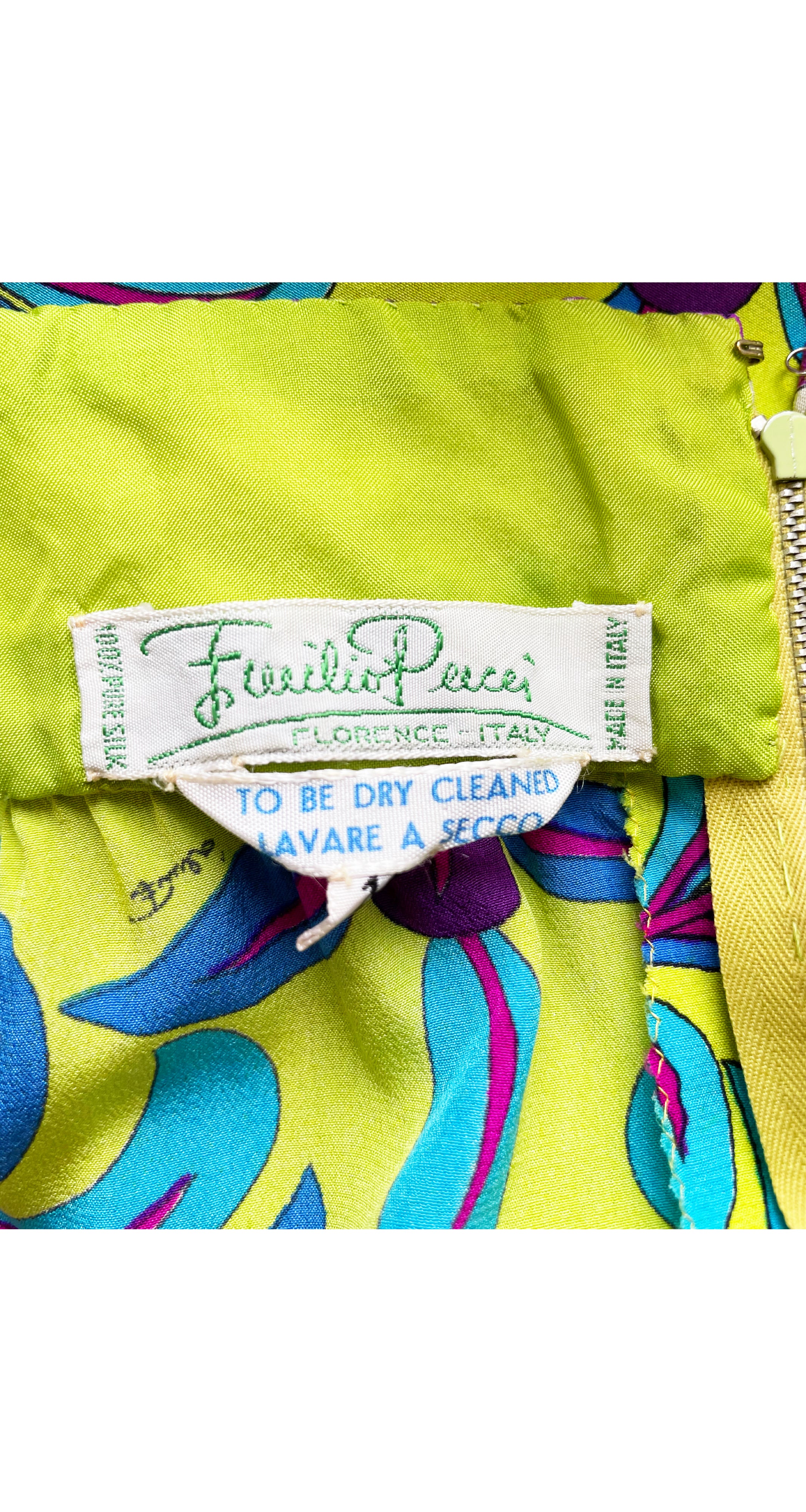 1974 S/S Floral Green Silk Cross-Back Maxi Dress