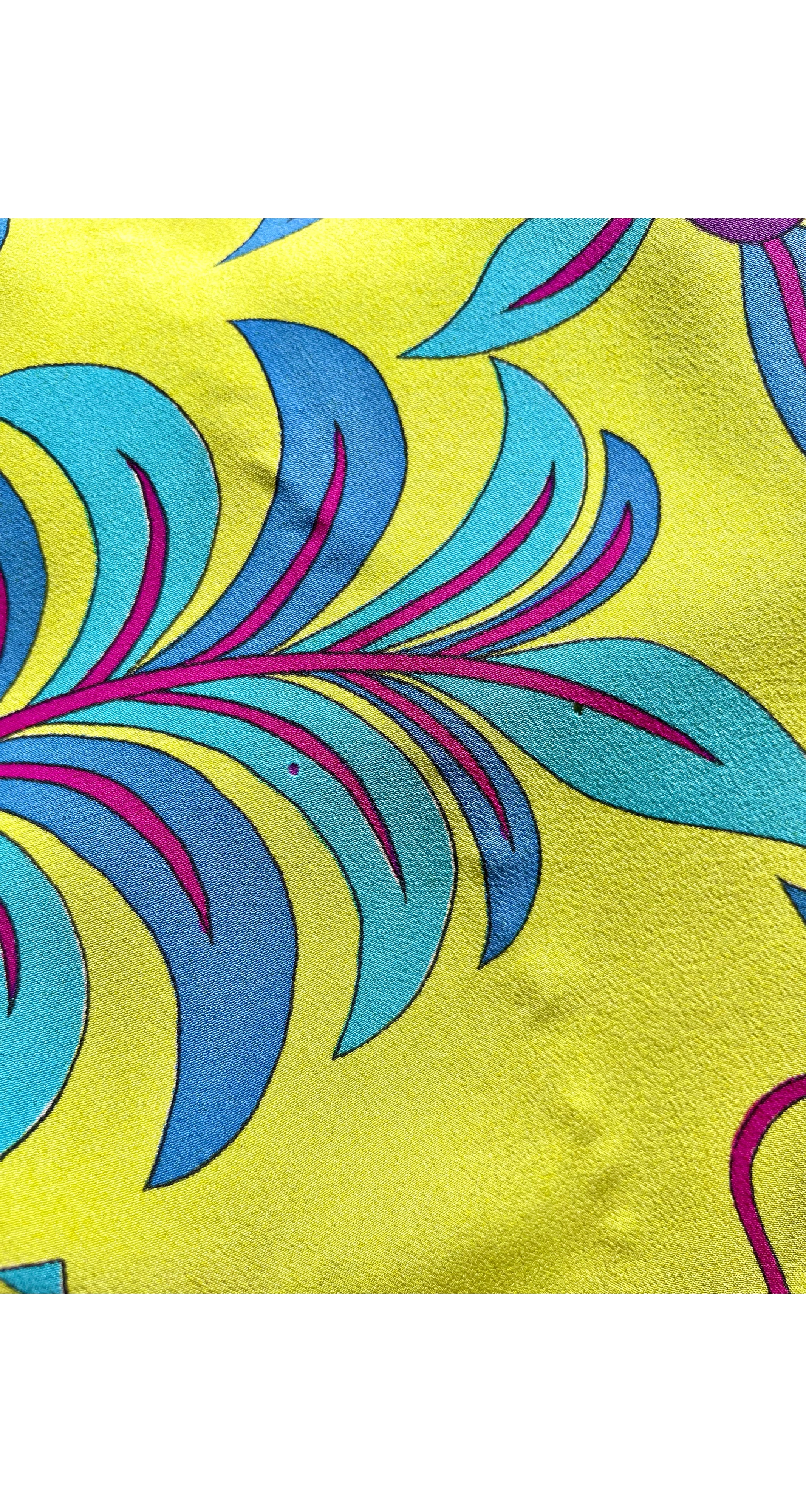 1974 S/S Floral Green Silk Cross-Back Maxi Dress