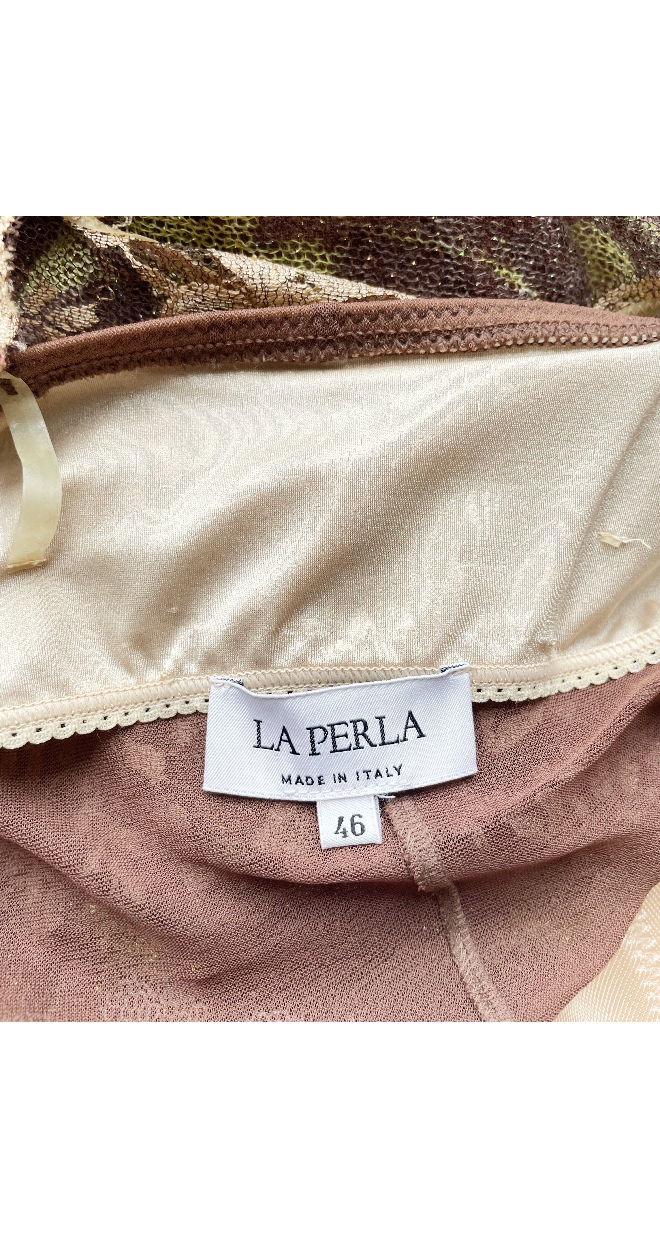 2000s Lace & Floral Lurex Knit Slip Dress