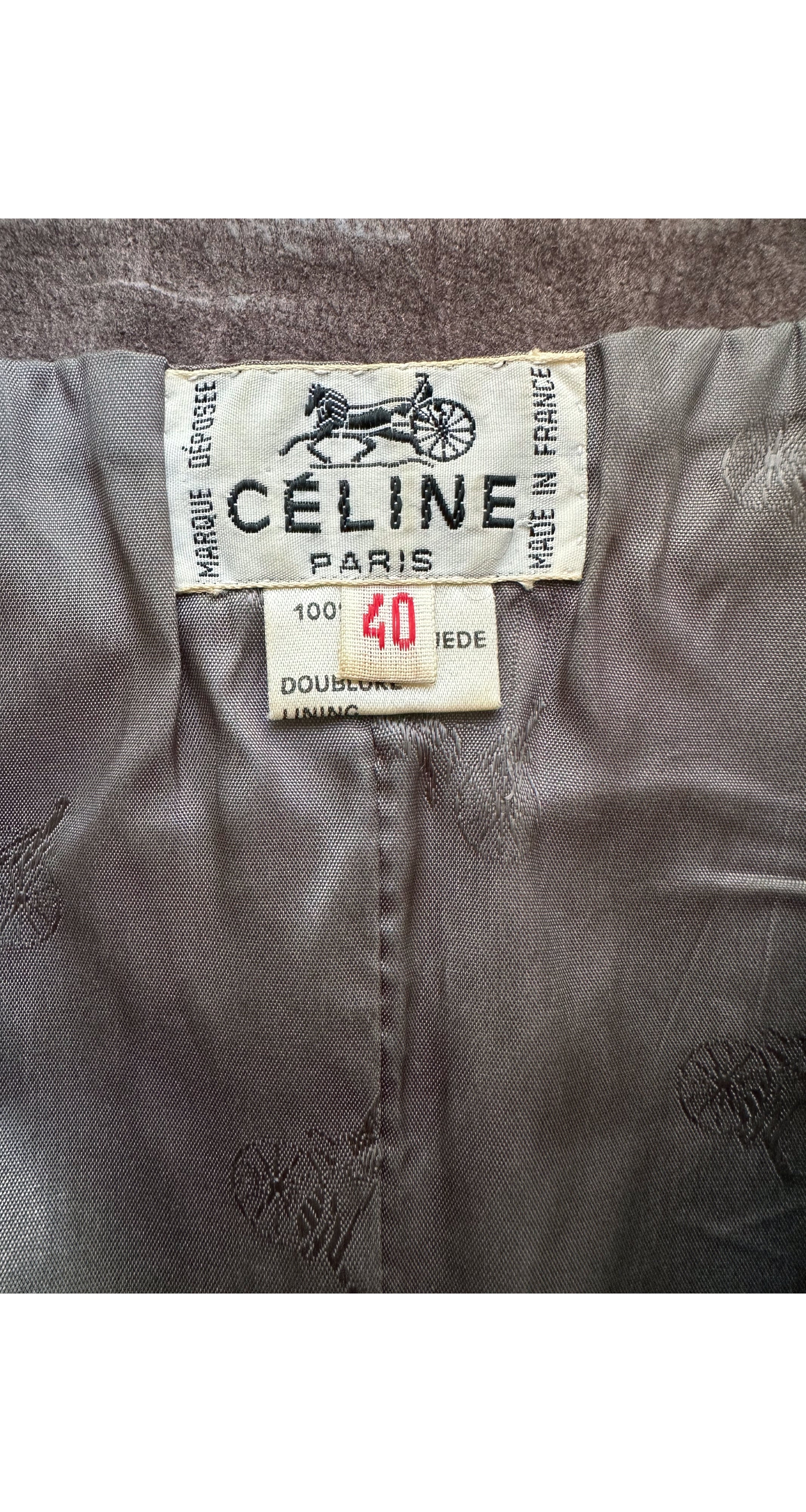 1970s Horsebit Gray Suede Snap-Up Vest