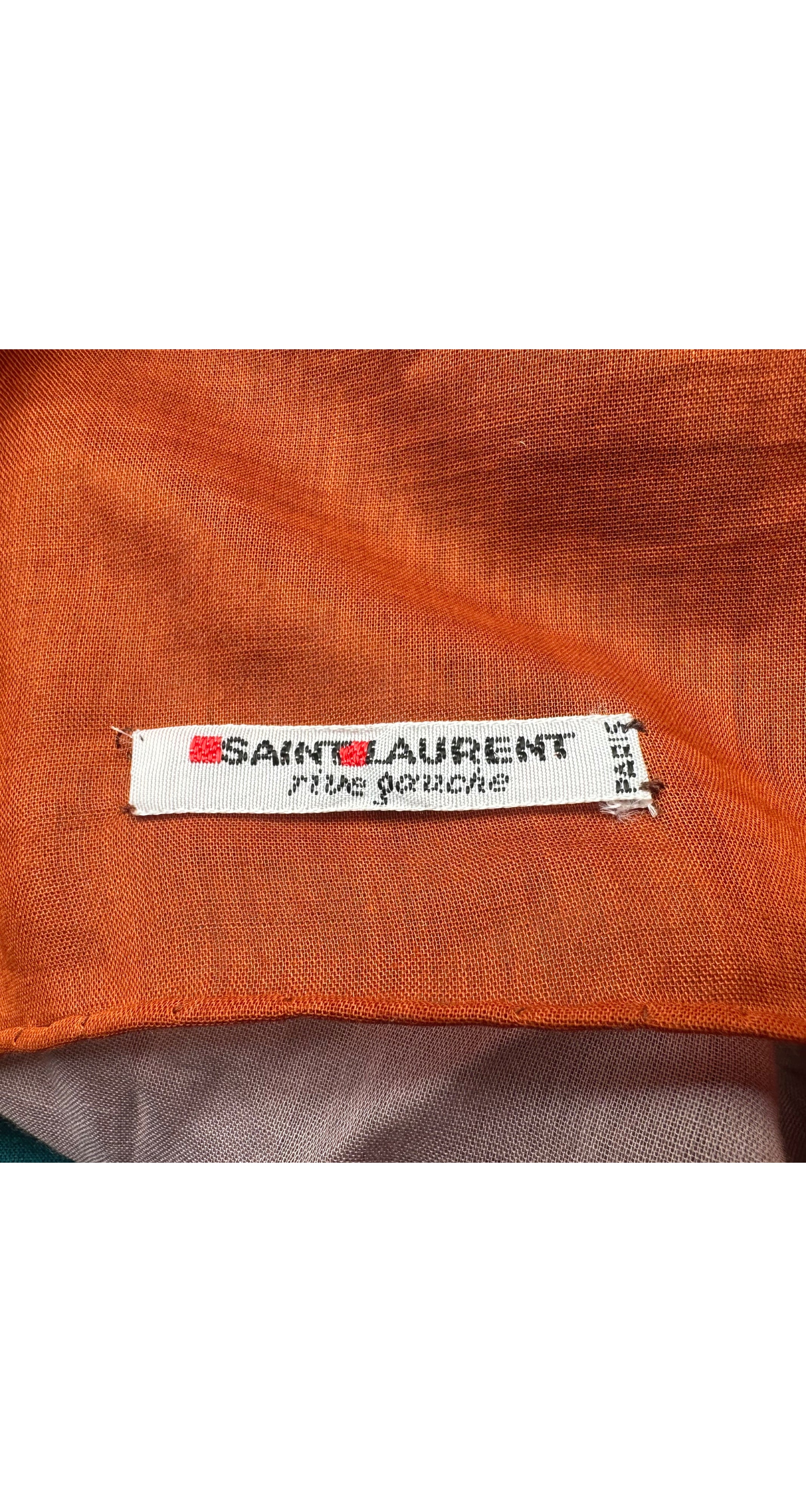 1980s Color Block Cotton Beach Pareo Wrap