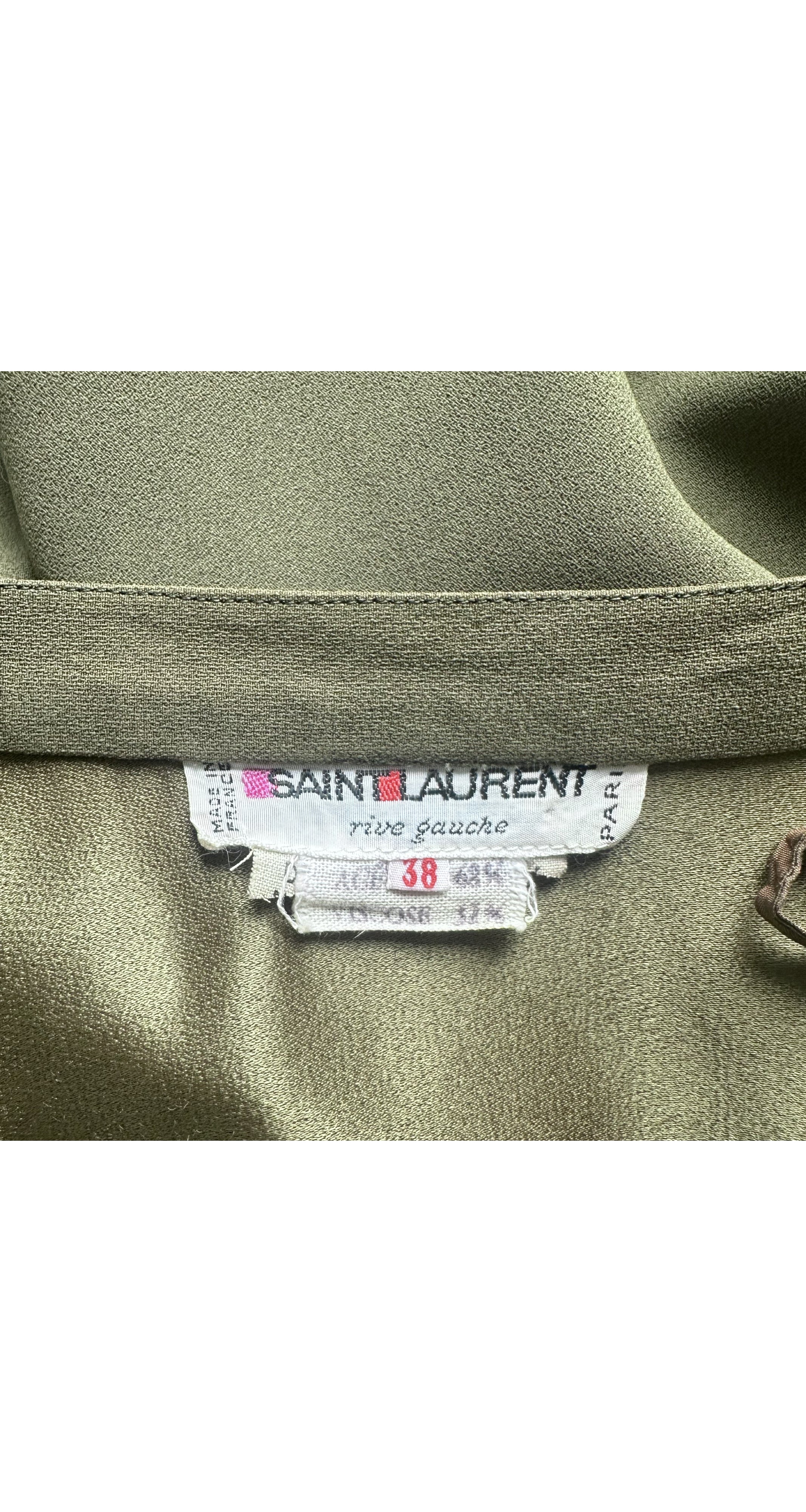 1978-79 F/W Army Green Viscose Crepe Full Skirt