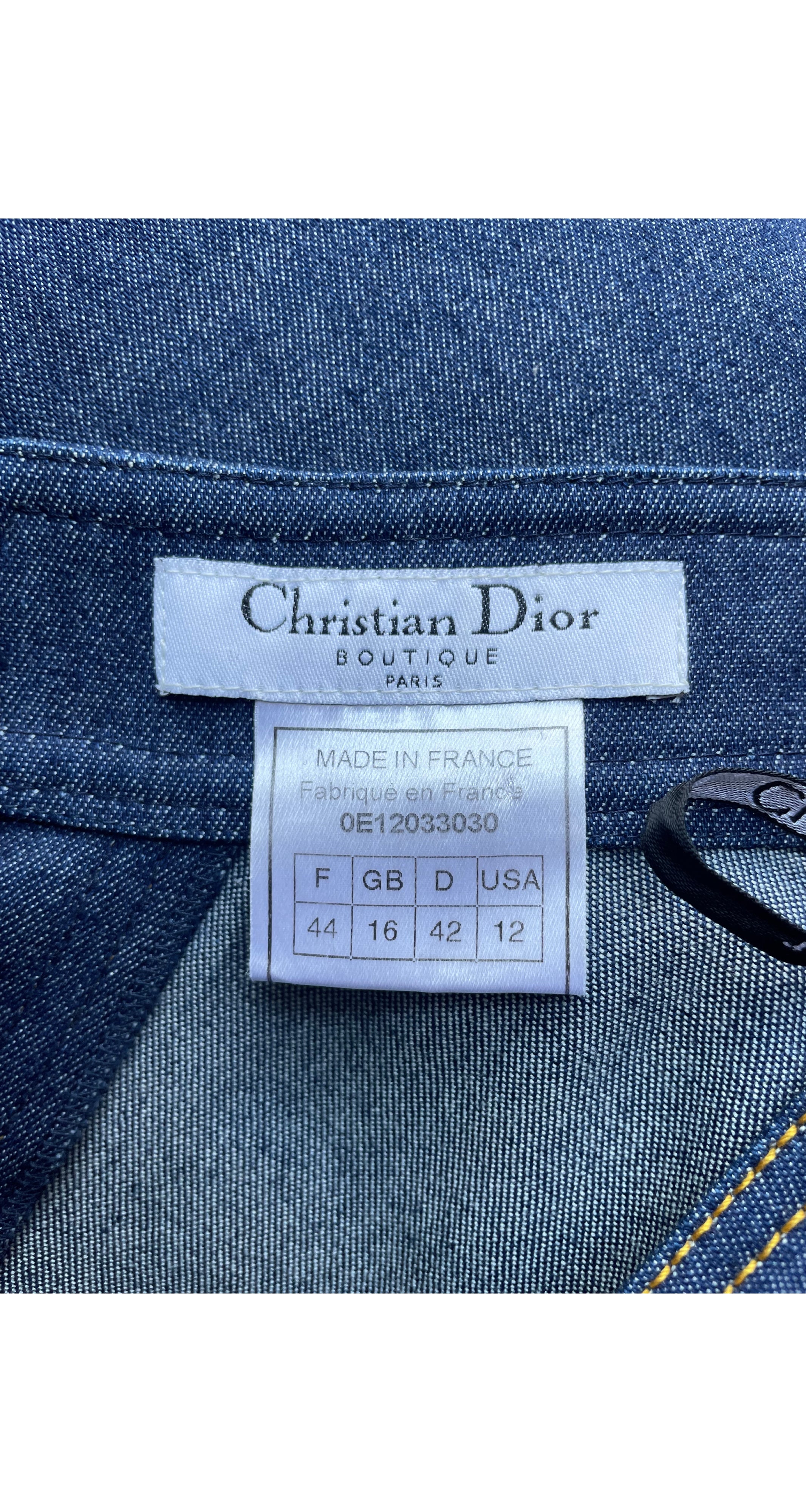 2000 S/S Ad Campaign Asymmetrical Blue Denim Skirt