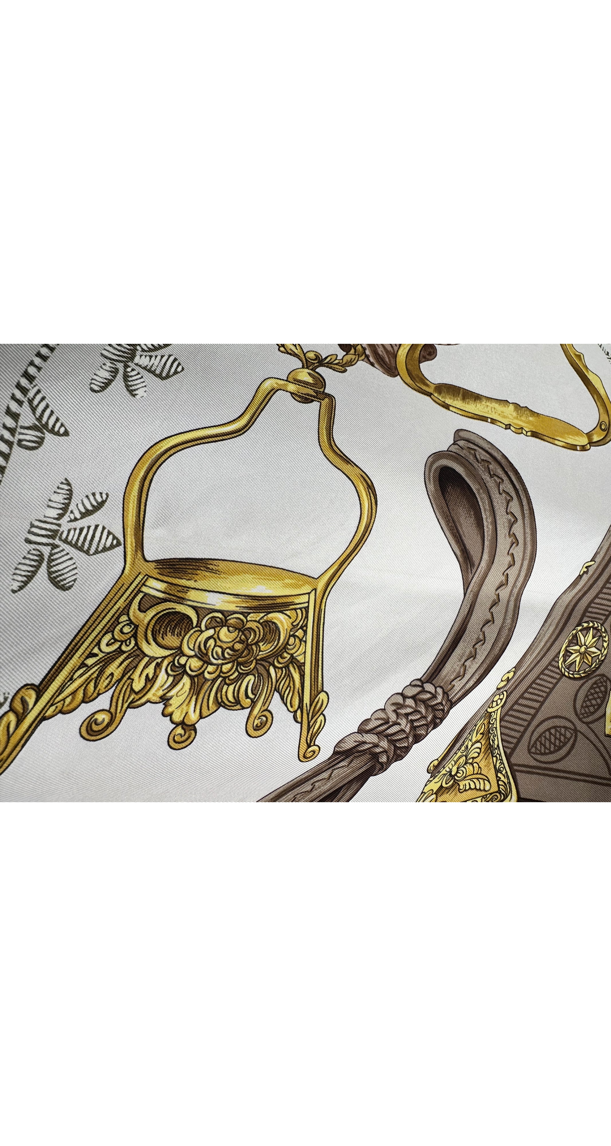1964 "Étriers" by Françoise de la Perrière Equestrian Silk Twill Scarf