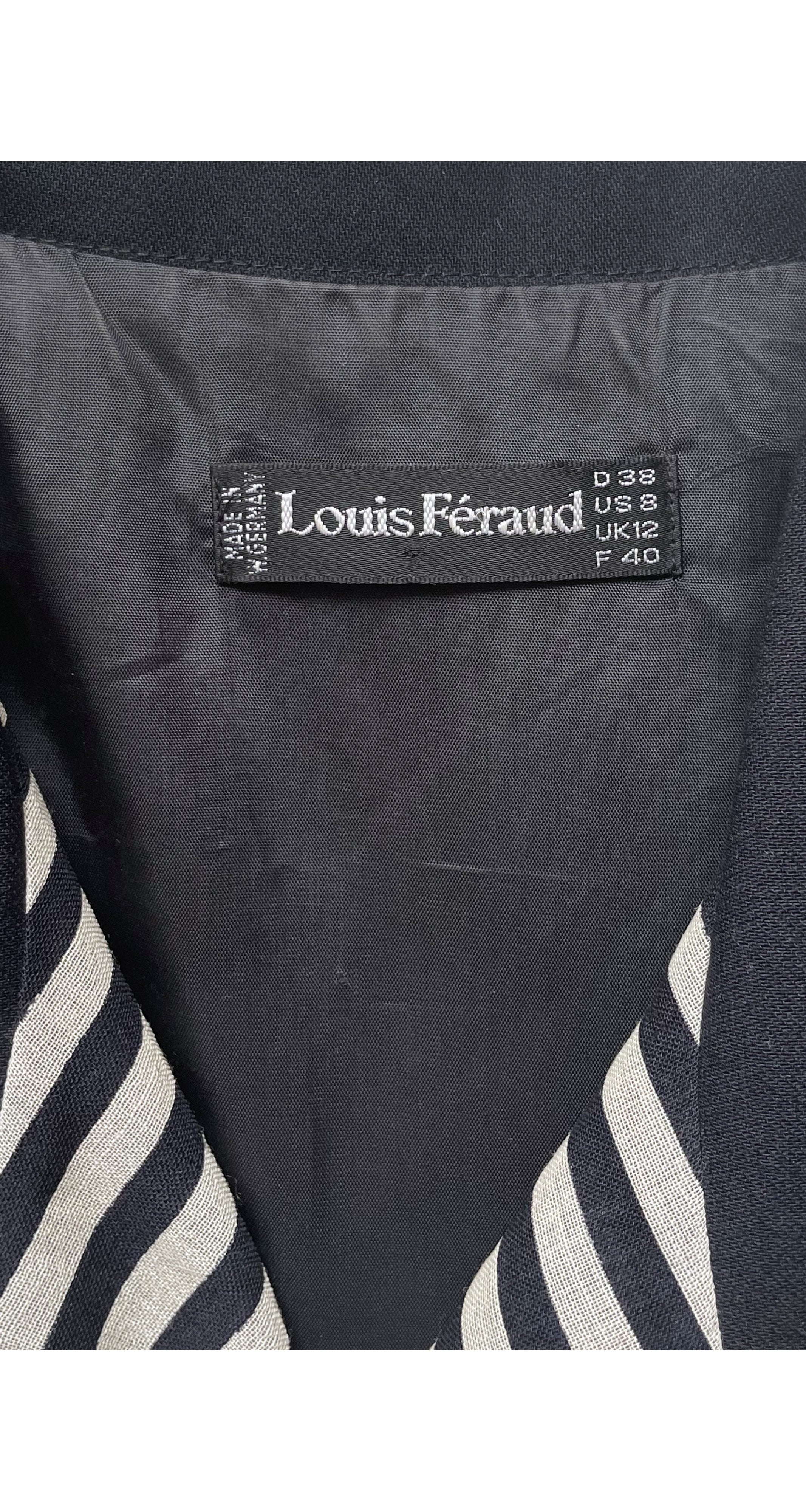 1980s Striped Cotton Voile Button-Up Dress