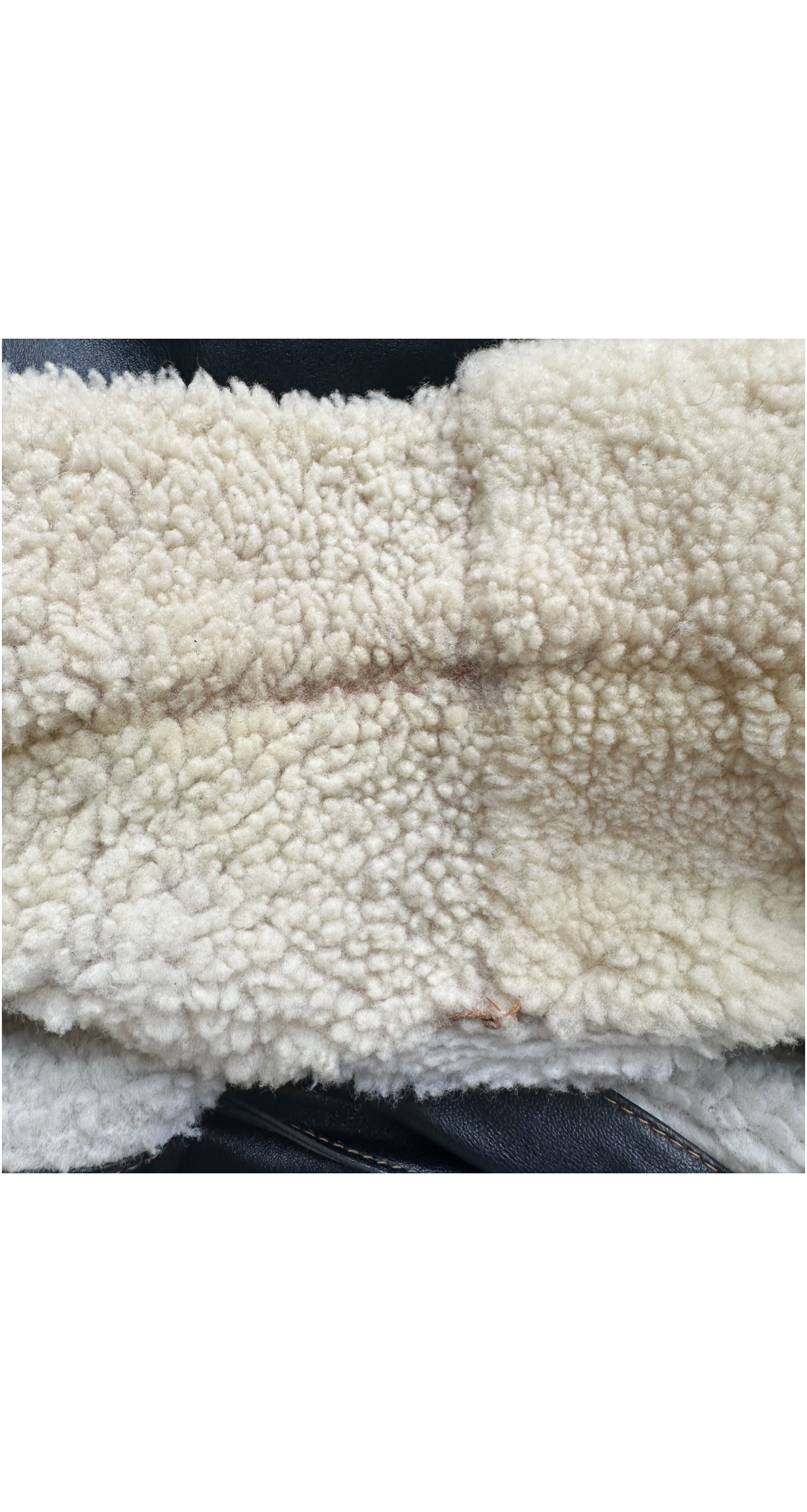 1990s Men's Black Leather Sheepskin Jacket & Pant Set