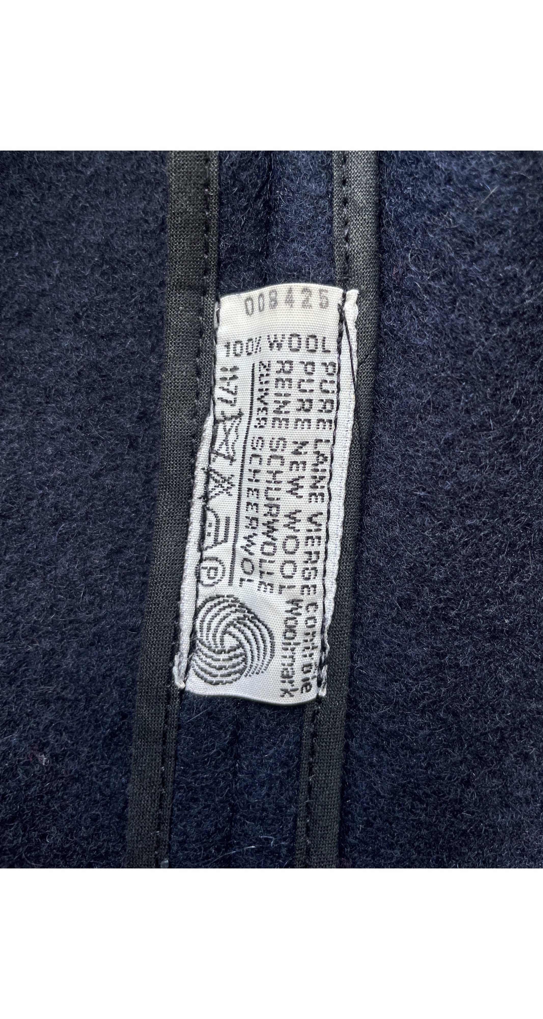 1970s Navy Boiled Wool Collared Cape