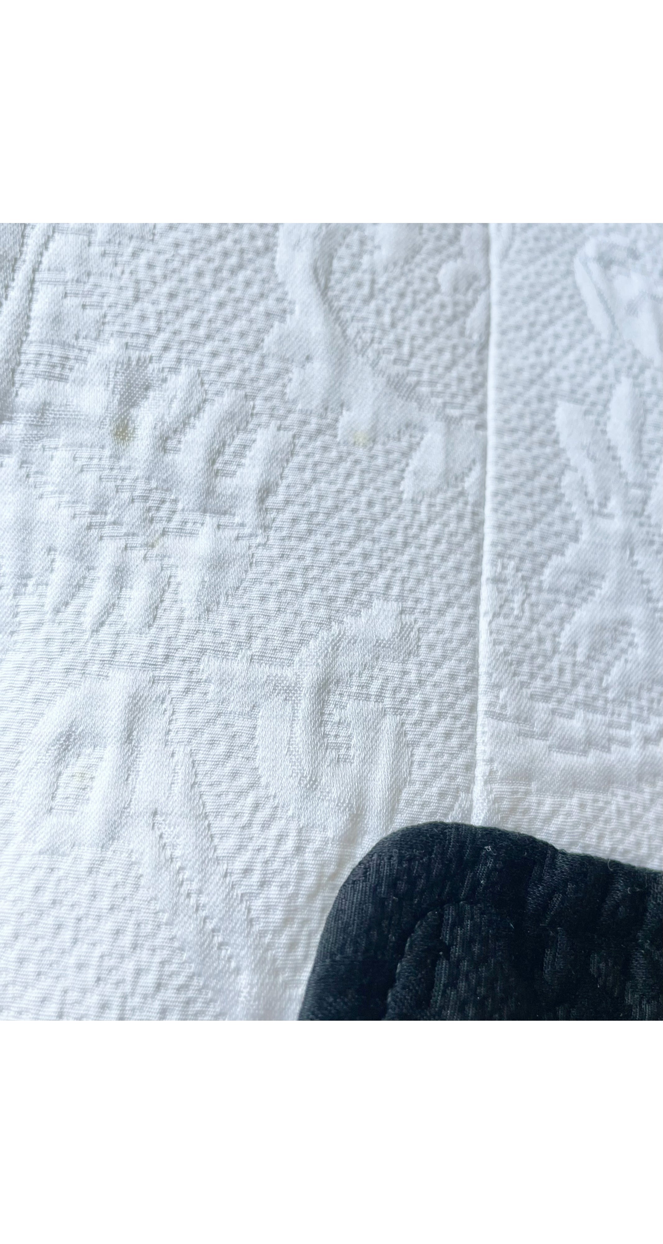 1993 S/S Black & White Cotton Brocade Jacket