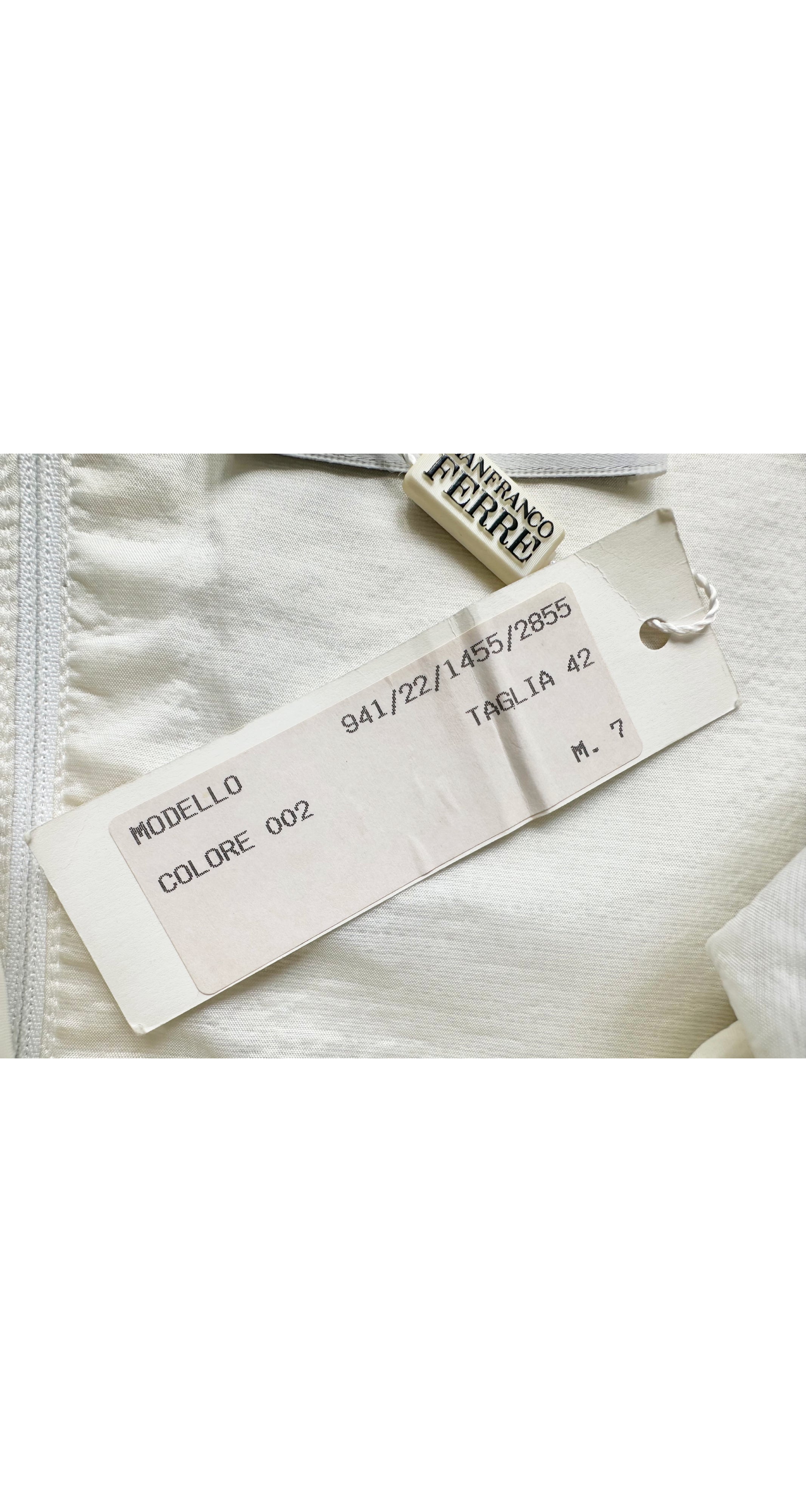 1990s NWT Nautical Rope White Bustier Top