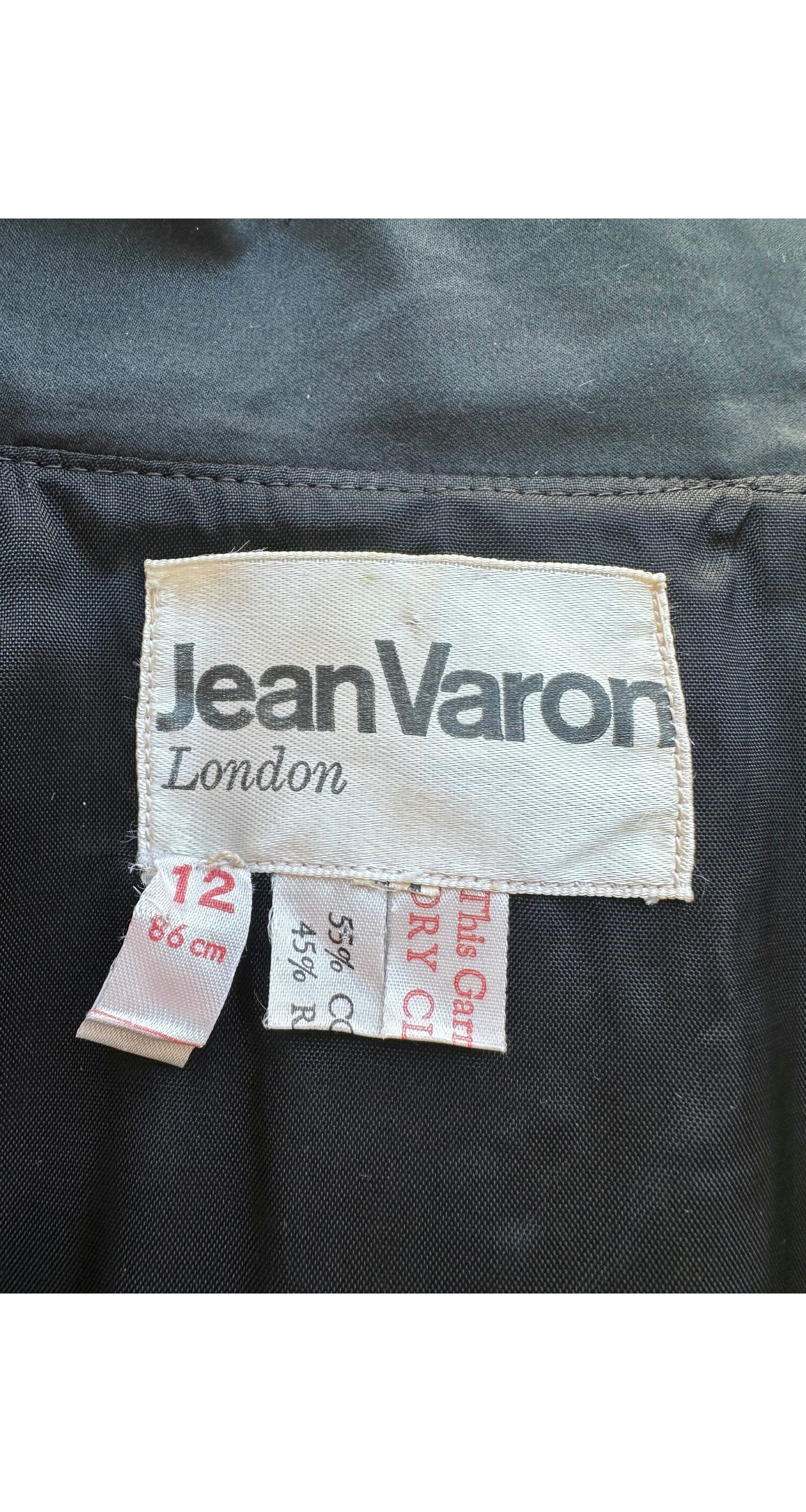 1970s Black Cotton Velvet Juliet Sleeve Maxi Dress