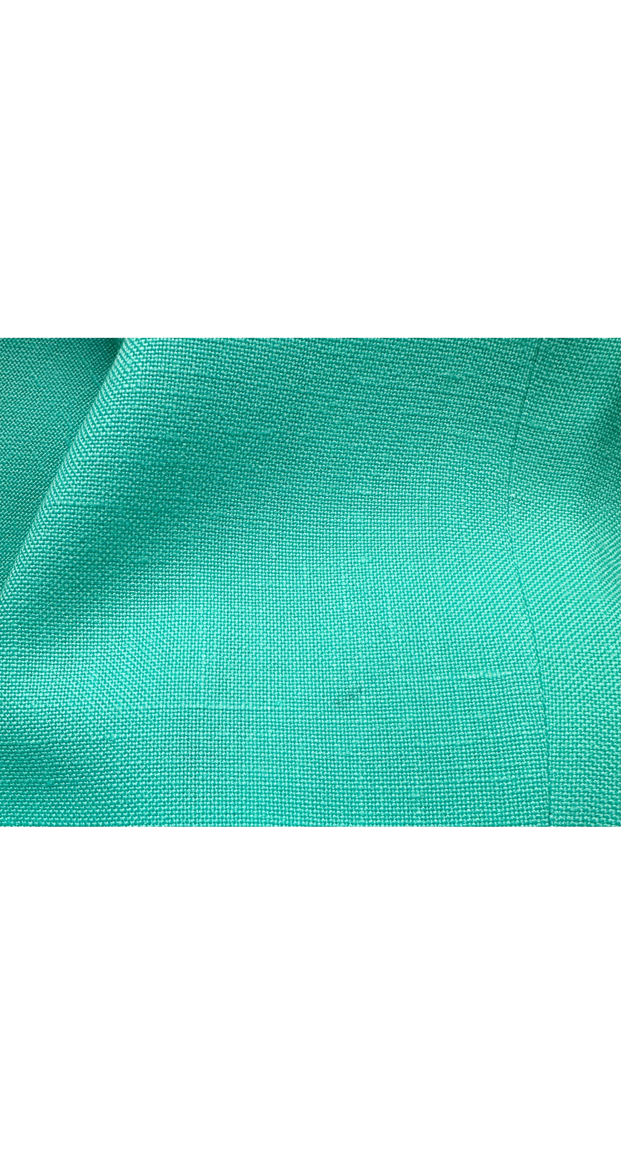 1970s NWT Turquoise Rayon Straight-Leg Trousers