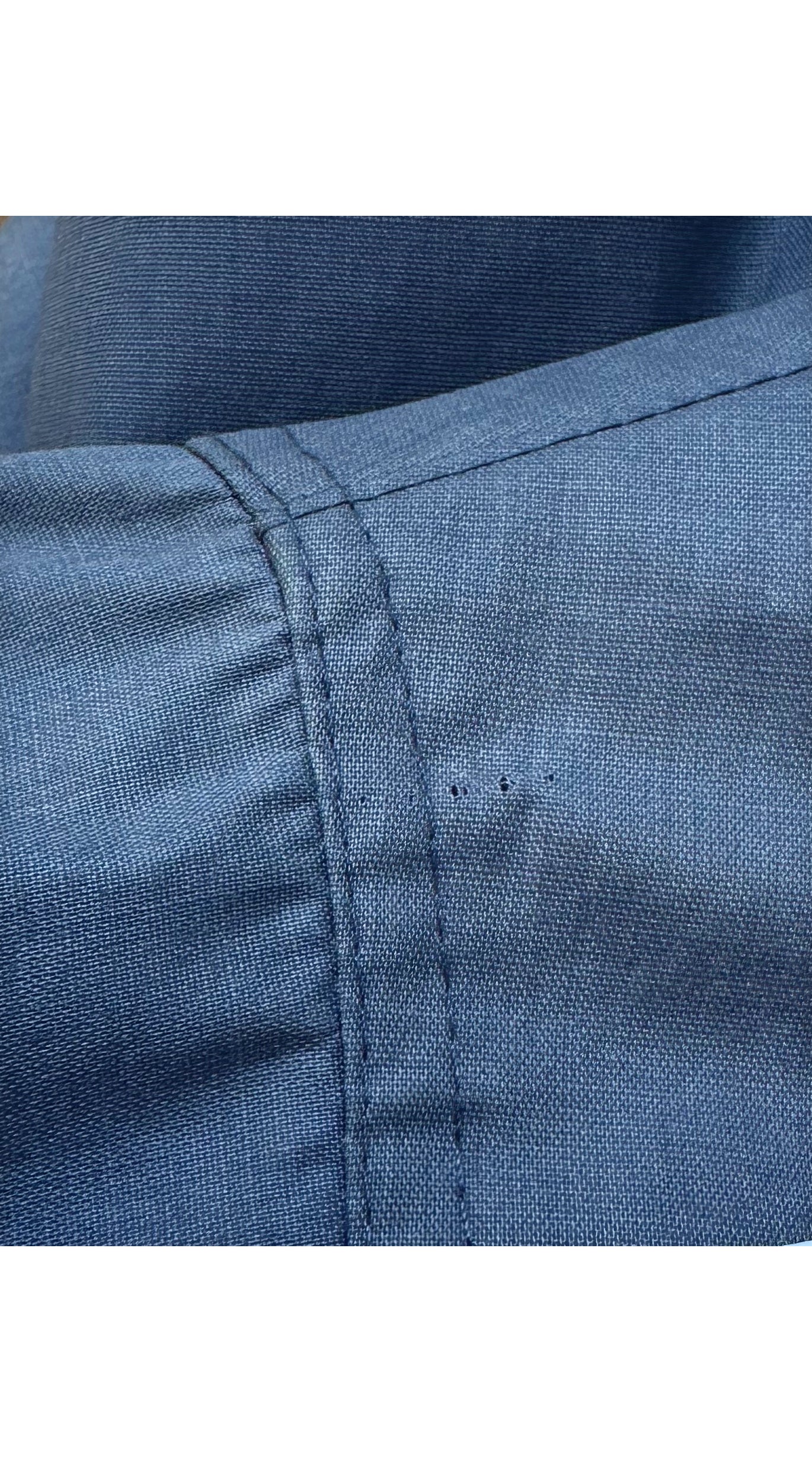 1970s Slate Blue Double-Breasted Trench Coat