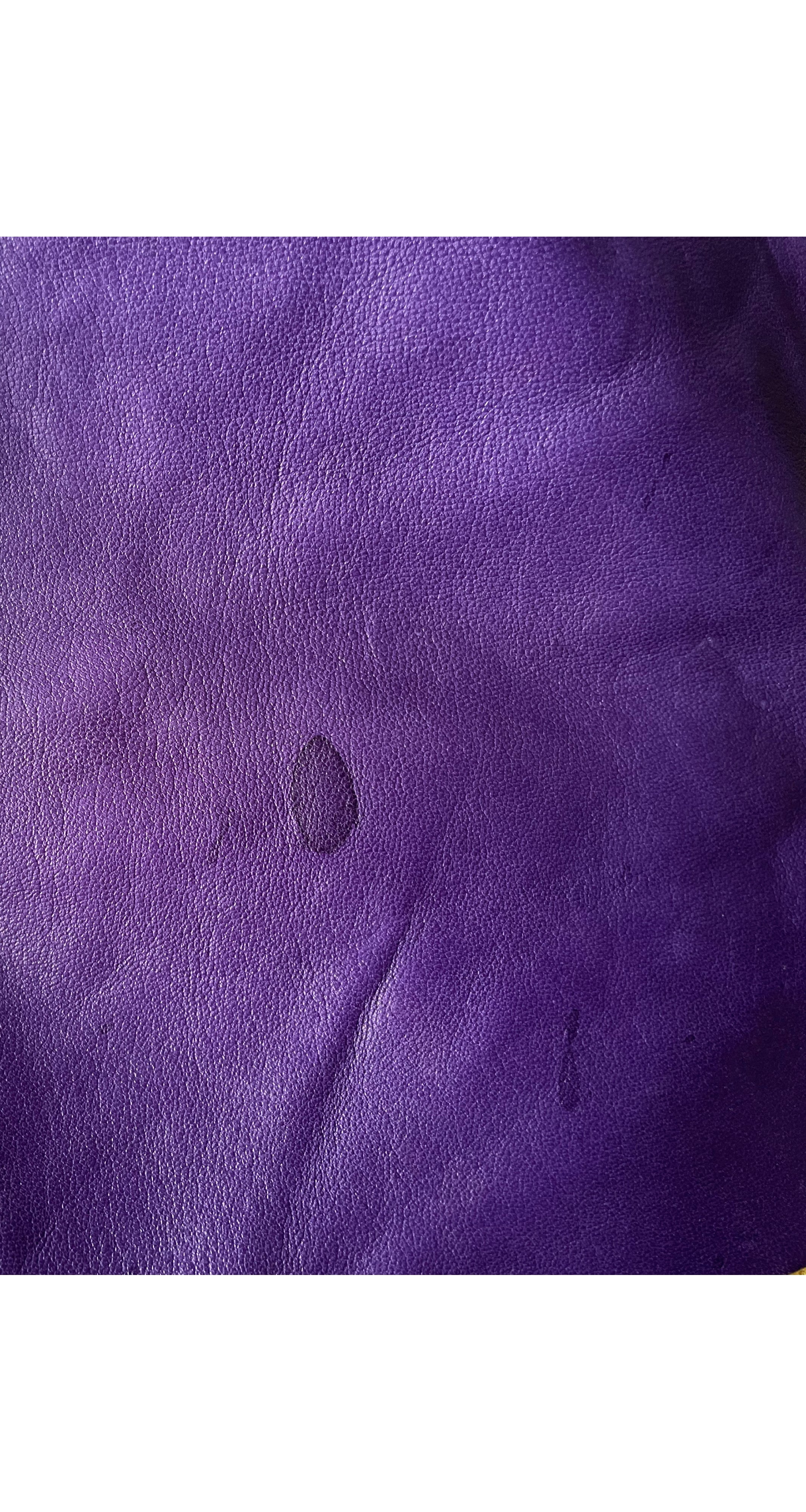 1980s Purple Lambskin High-Waisted Pants