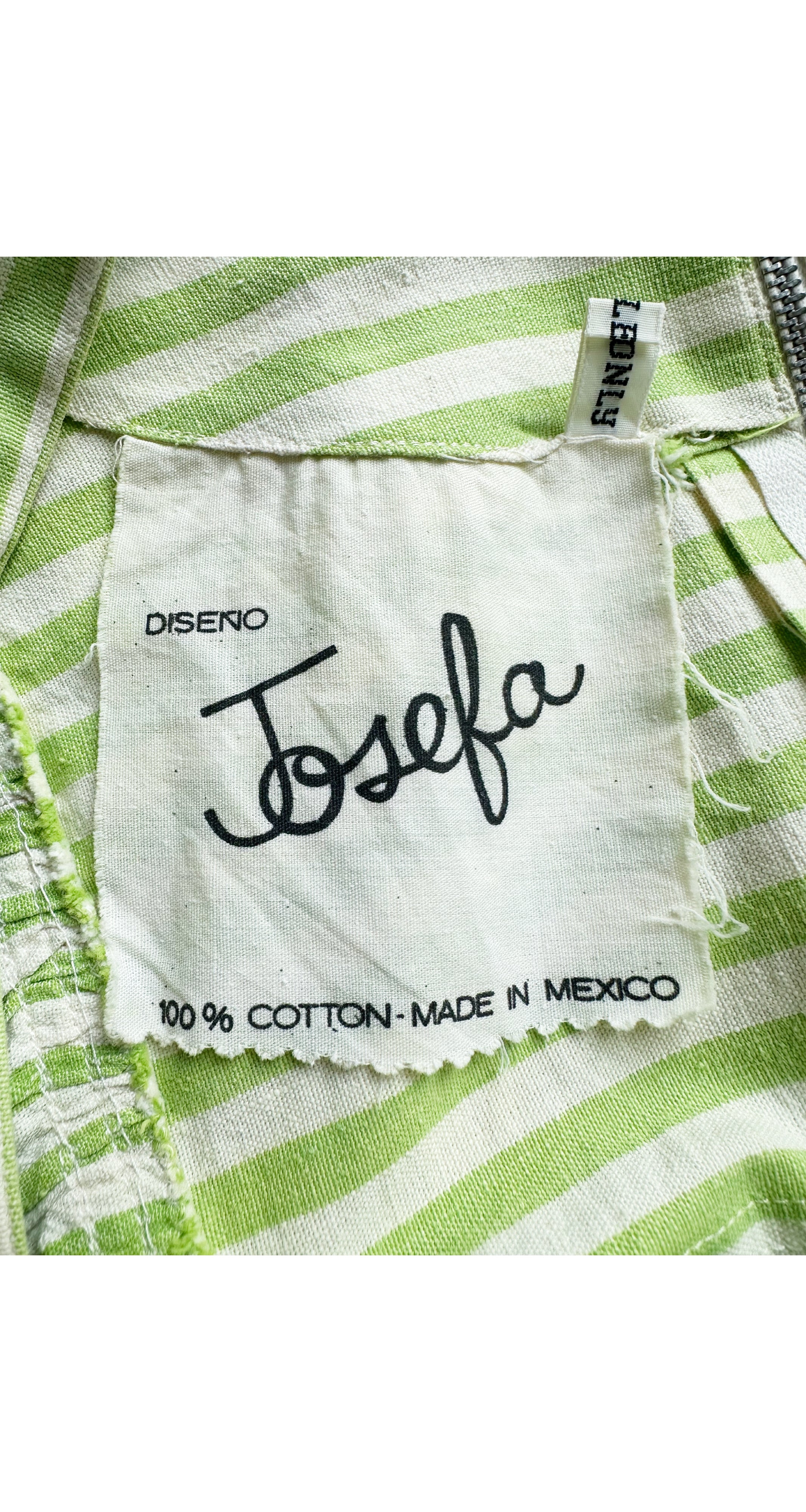 1970s Embroidered Striped Cotton Balloon Sleeve Maxi Dress