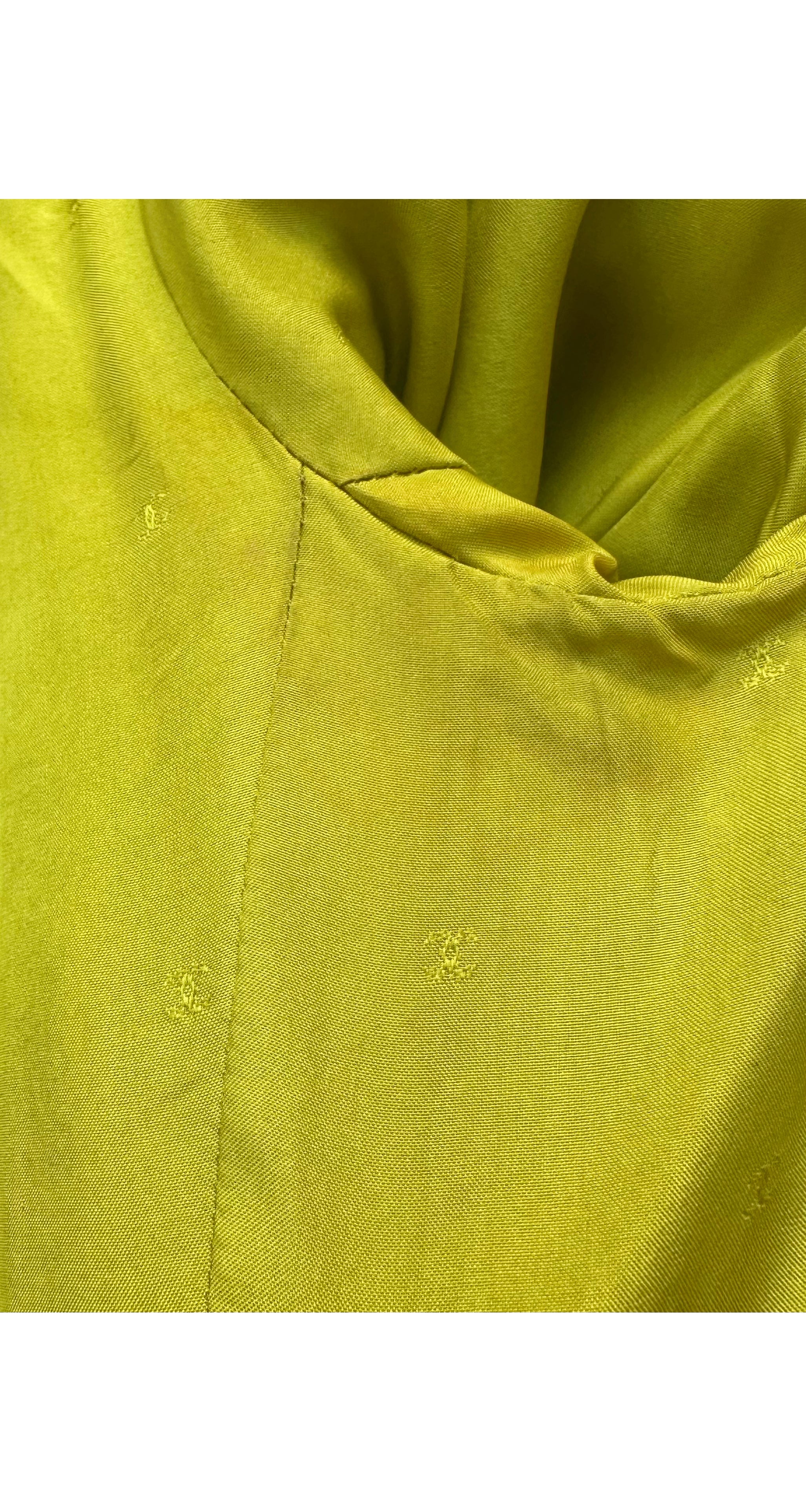 1991-92 F/W Chartreuse Wool Bouclé Double-Breasted Skirt Suit
