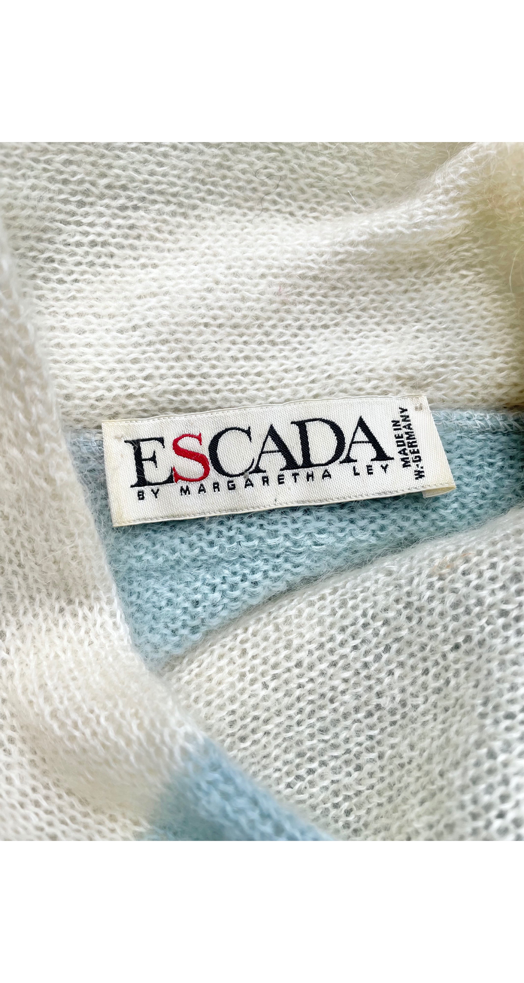 1986-87 F/W Peacock Mohair Intarsia Knit Turtleneck Sweater