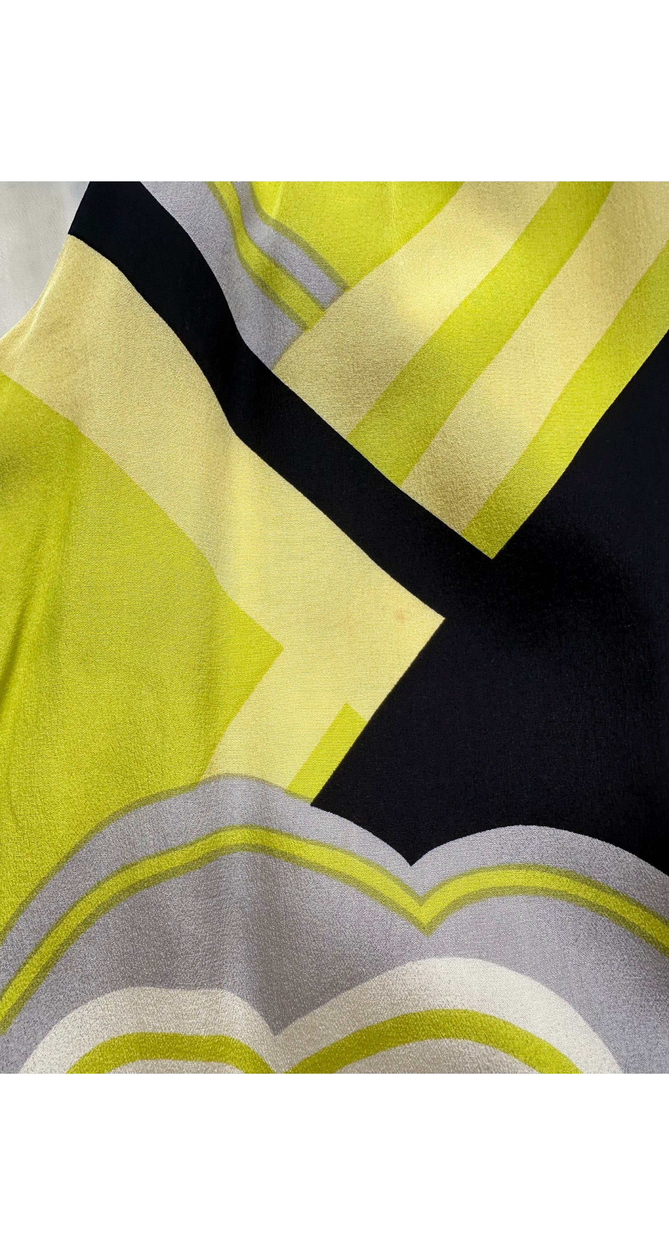 1960s Art Deco Floral Print Silk Shift Dress