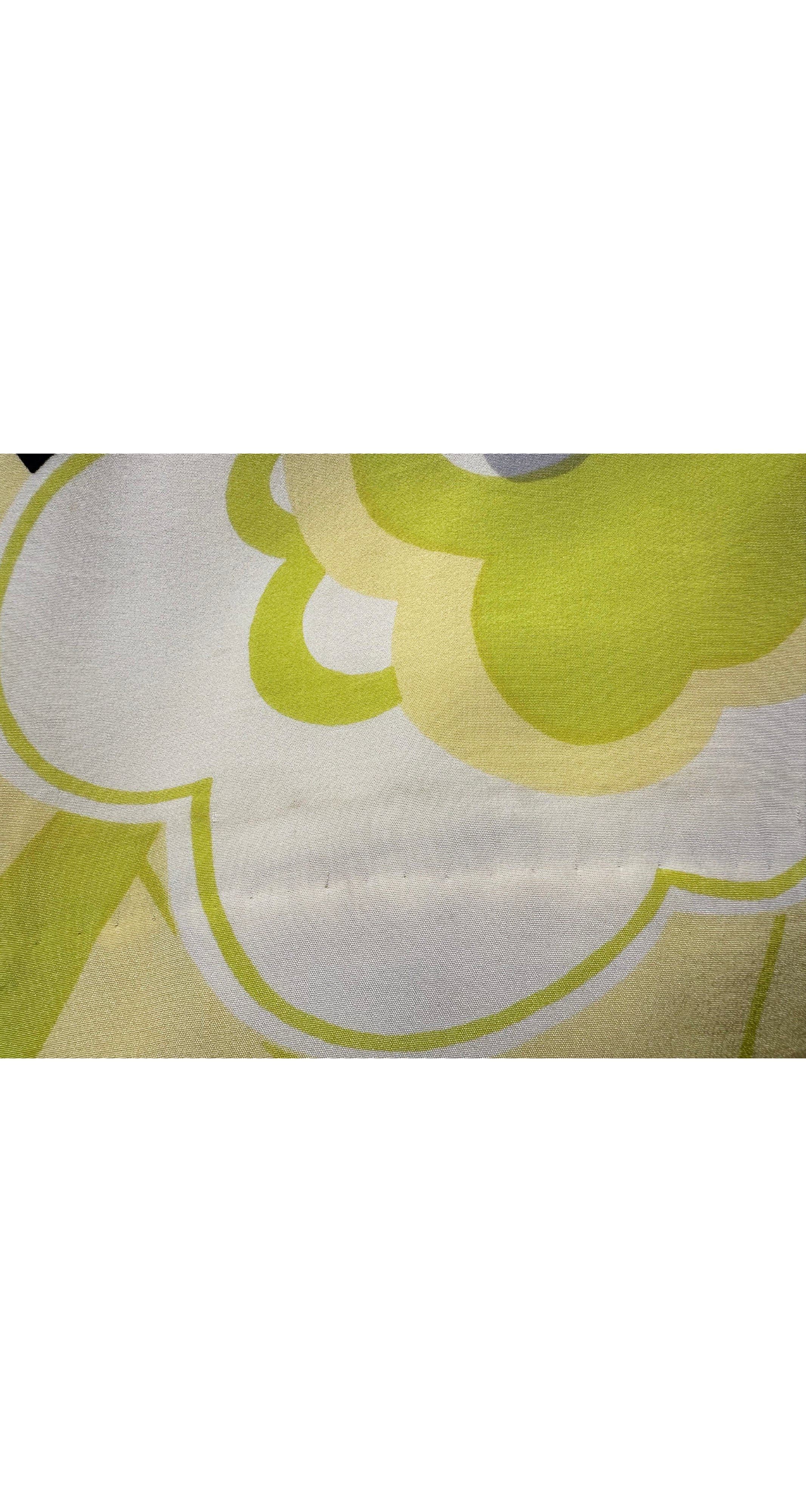 1960s Art Deco Floral Print Silk Shift Dress