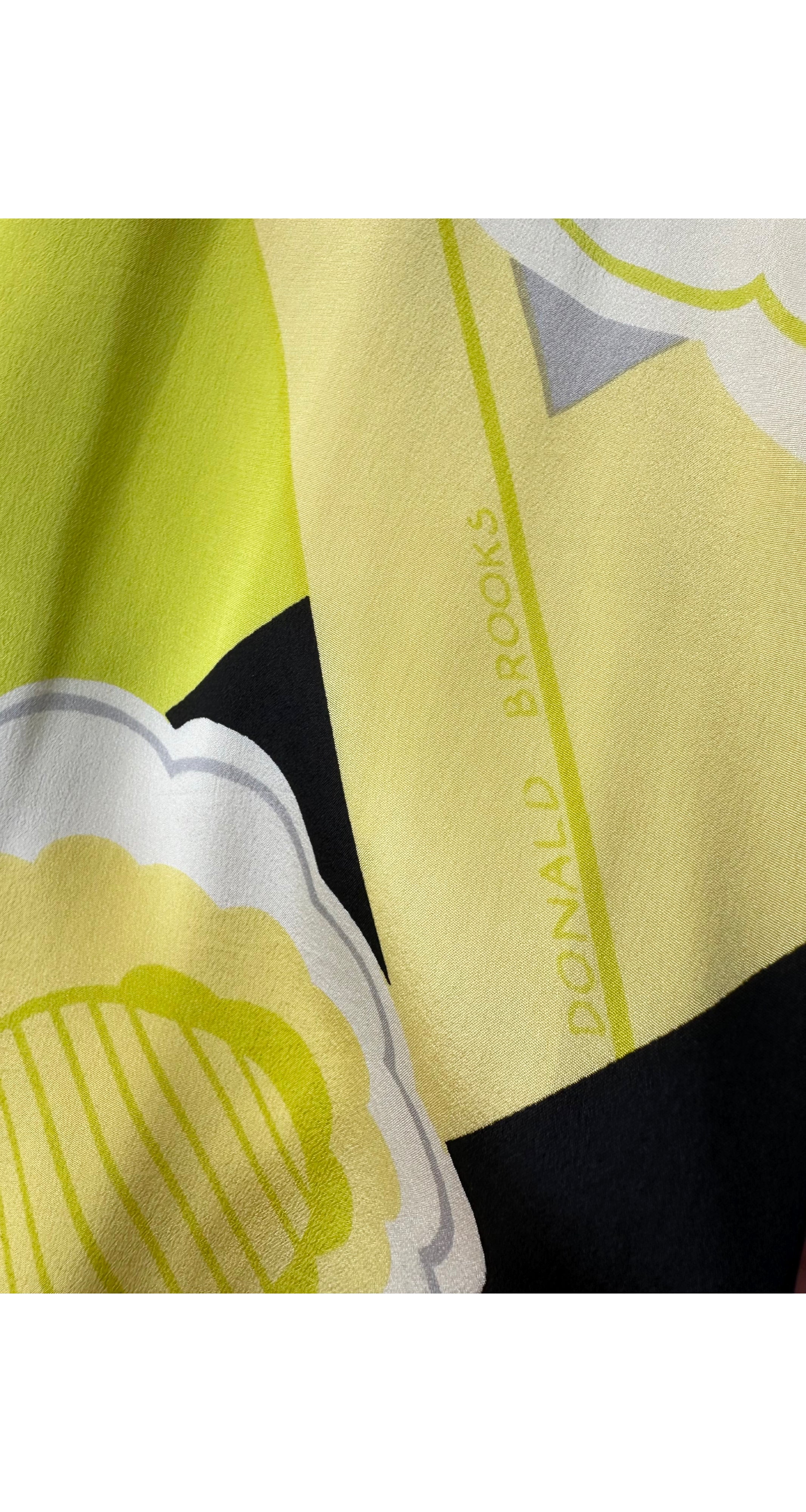 1960s Art Deco Floral Print Silk Shift Dress