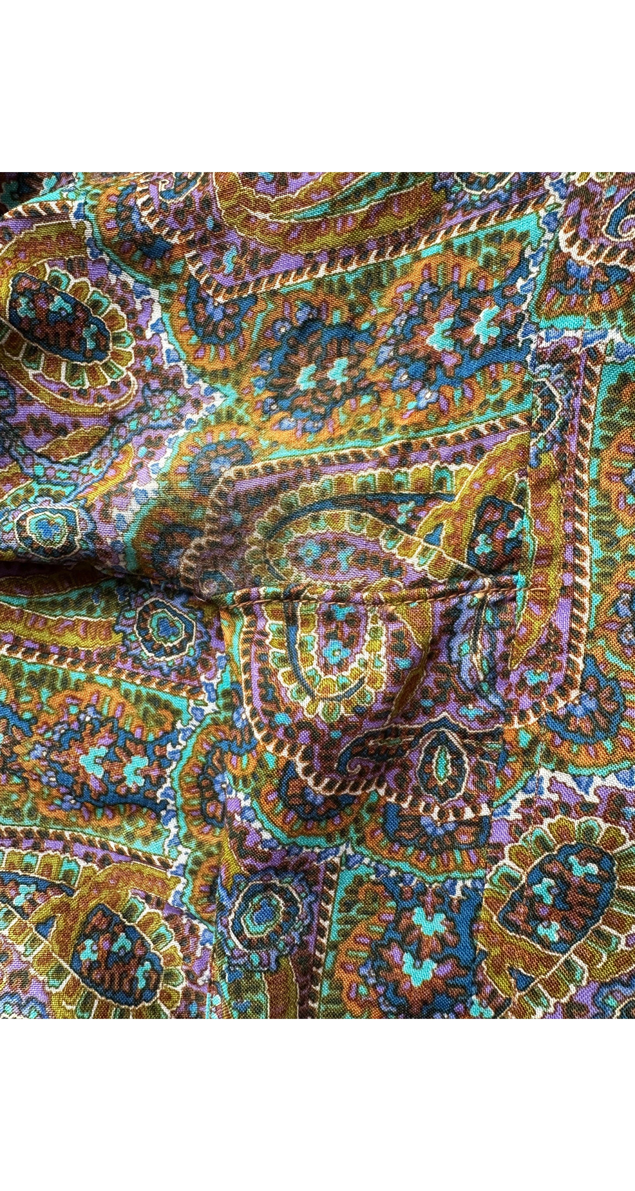 1977-78 F/W Paisley Print Wool Challis Tunic Top