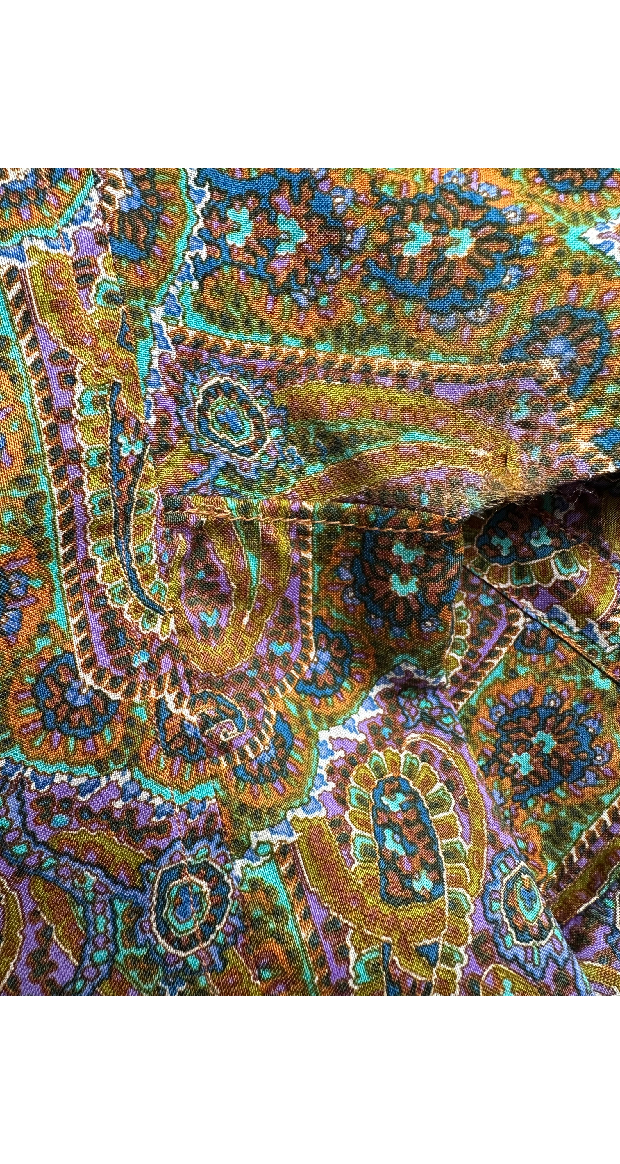 1977-78 F/W Paisley Print Wool Challis Tunic Top