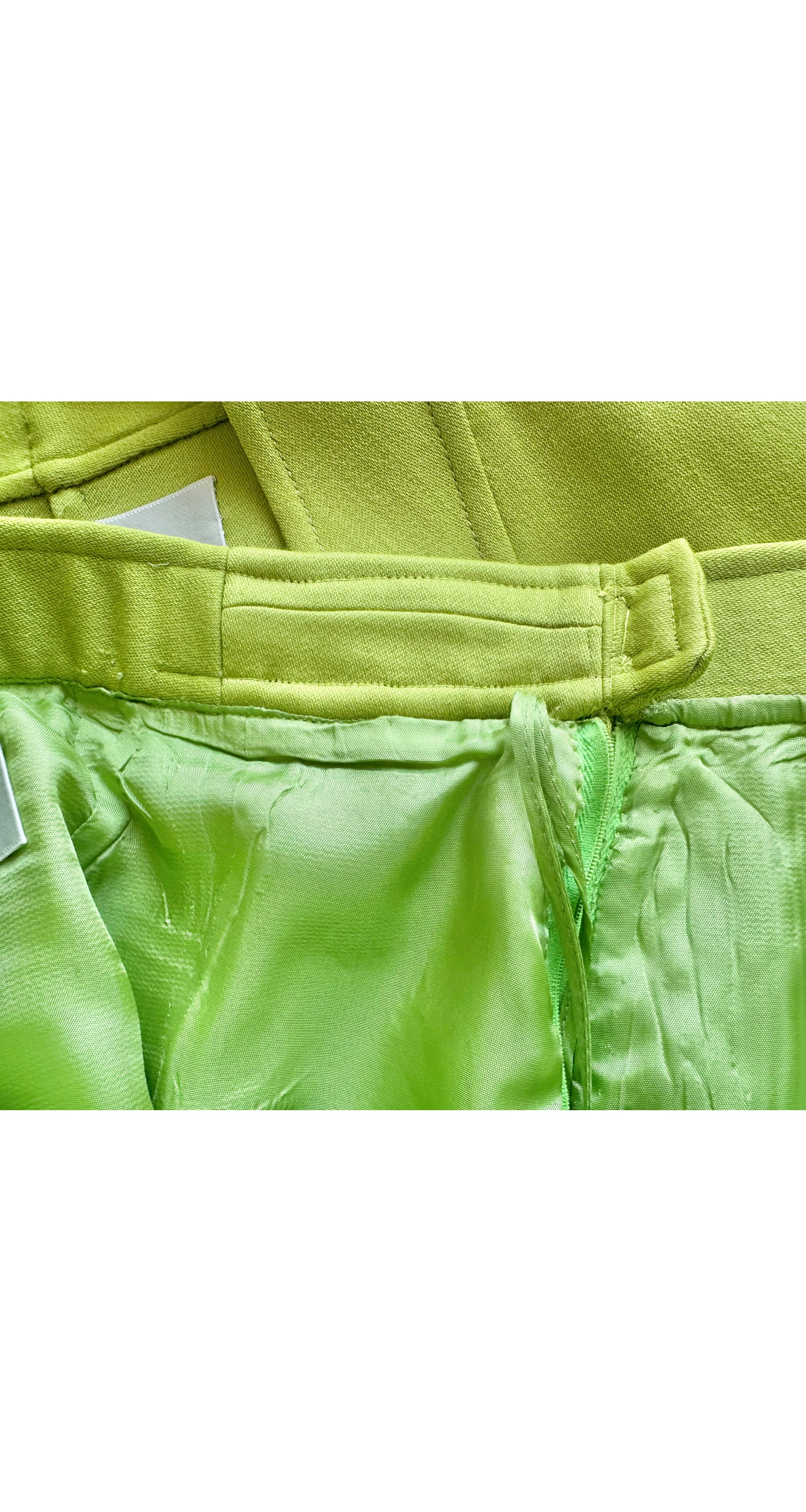 1991 S/S Lime Green Wool Skirt Suit