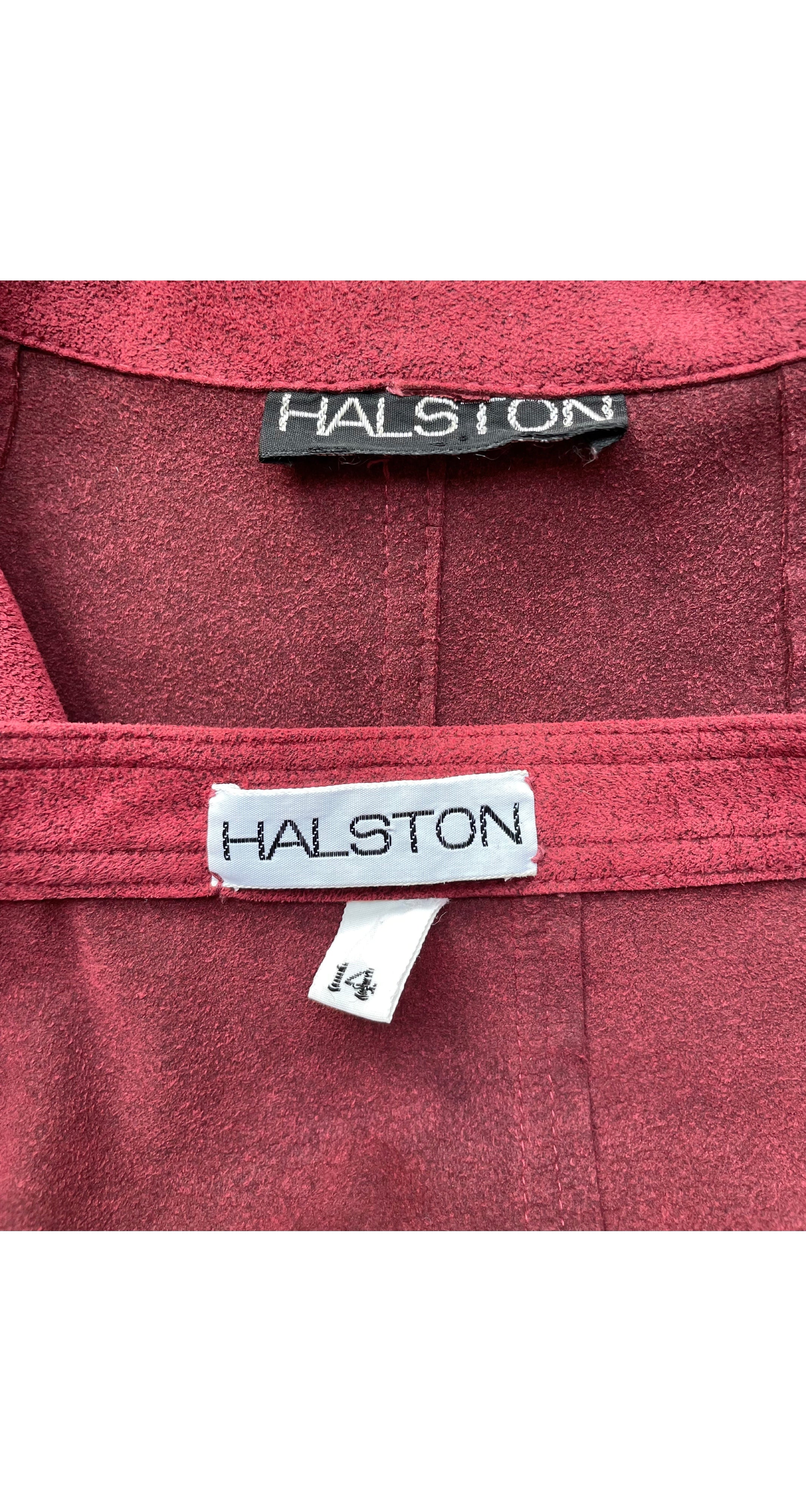 1970s Brick Red Ultrasuede Wrap Skirt Suit