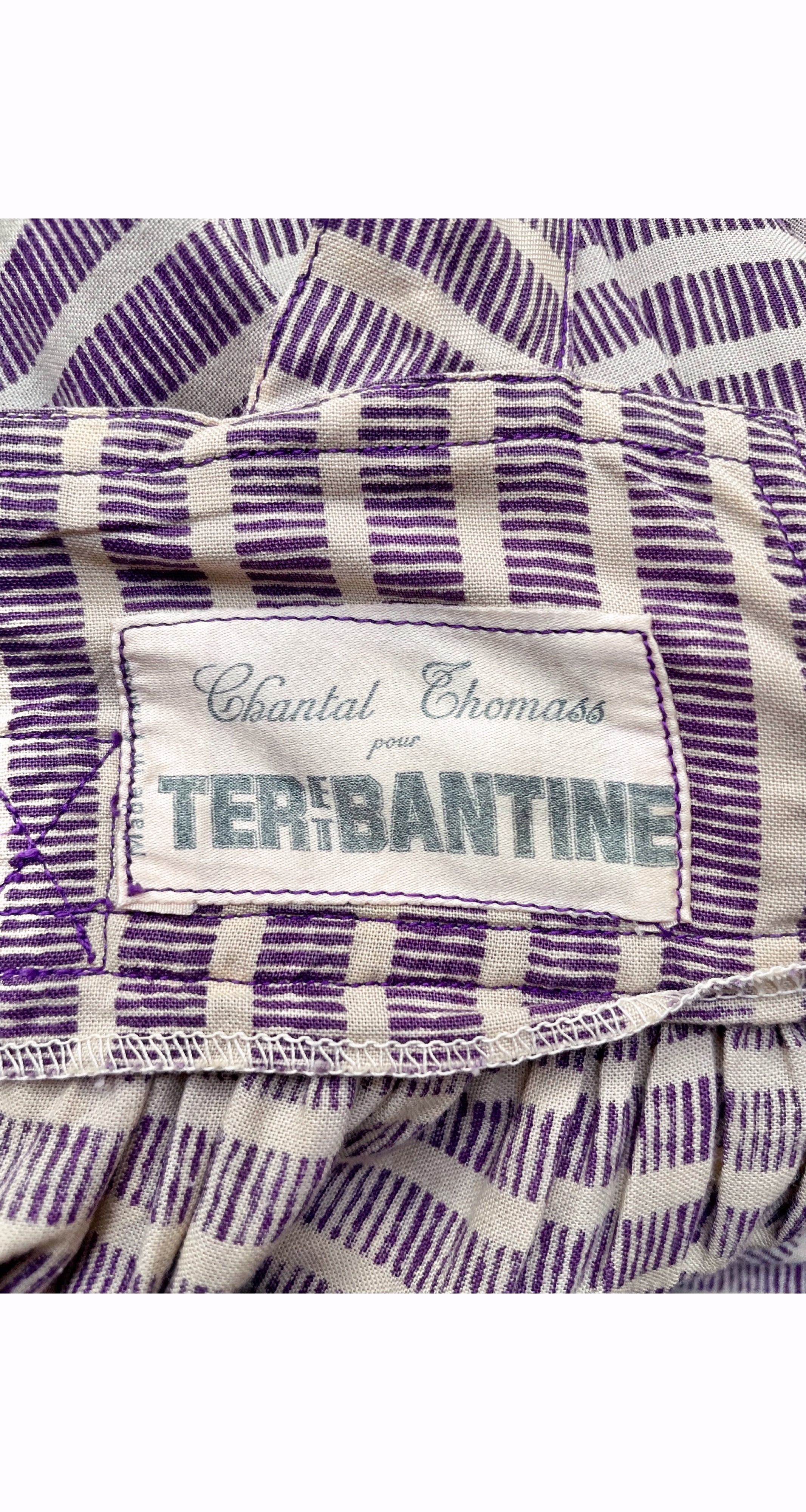 1976 S/S Floral Striped Cotton Convertible Apron Dress