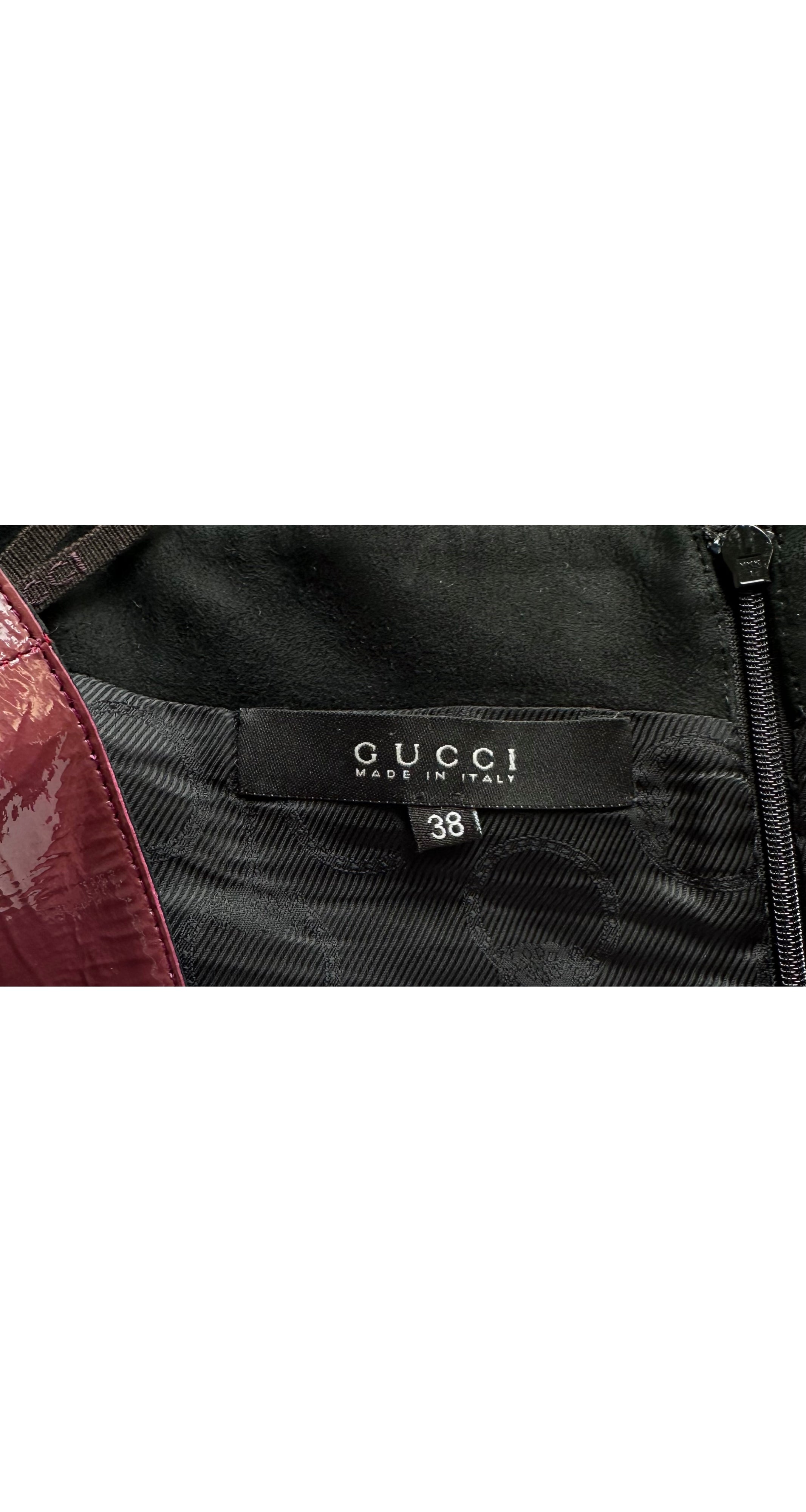 2007 S/S Mod Black Suede & Patent Leather Mini Skirt