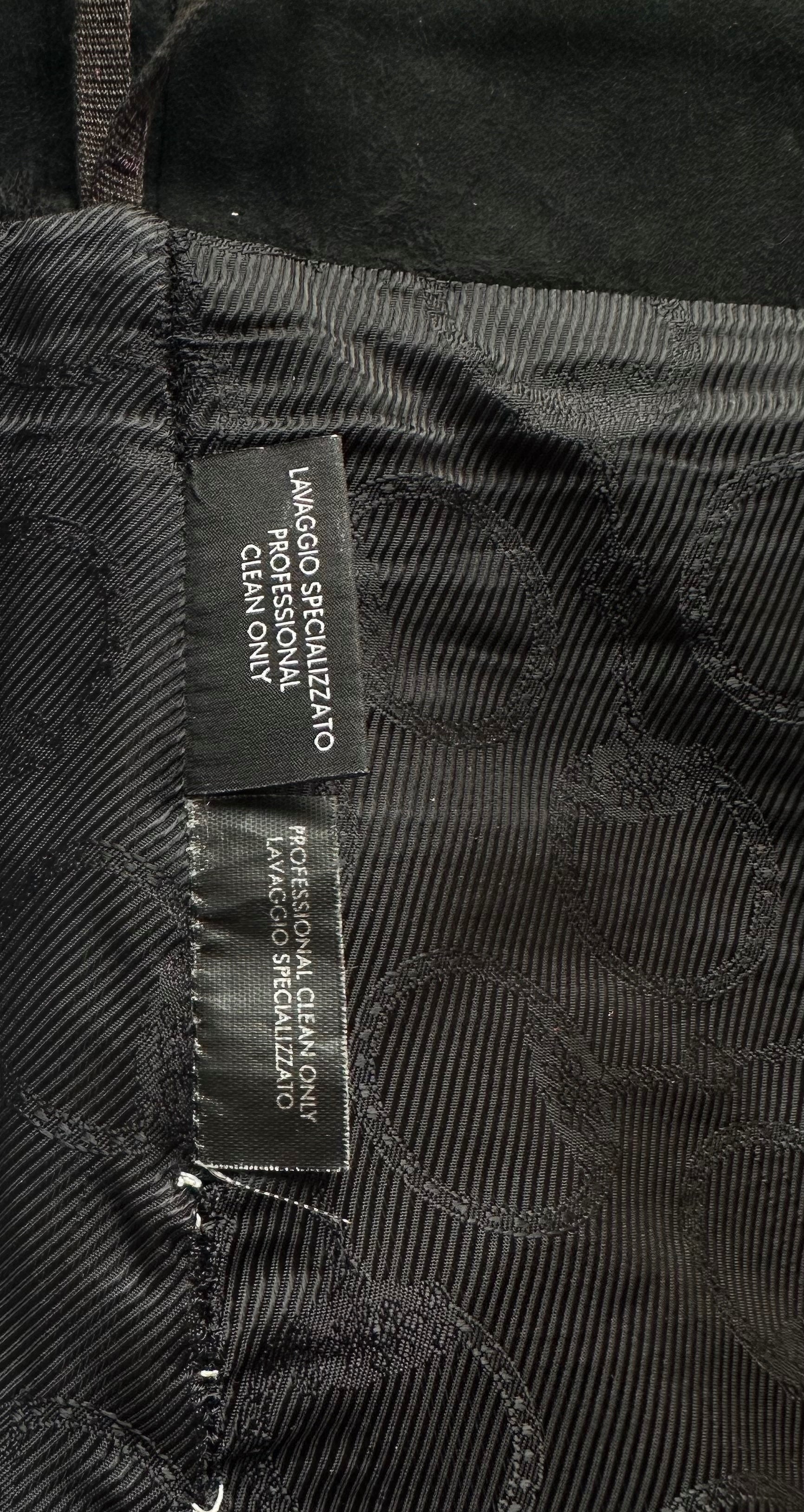 2007 S/S Mod Black Suede & Patent Leather Mini Skirt