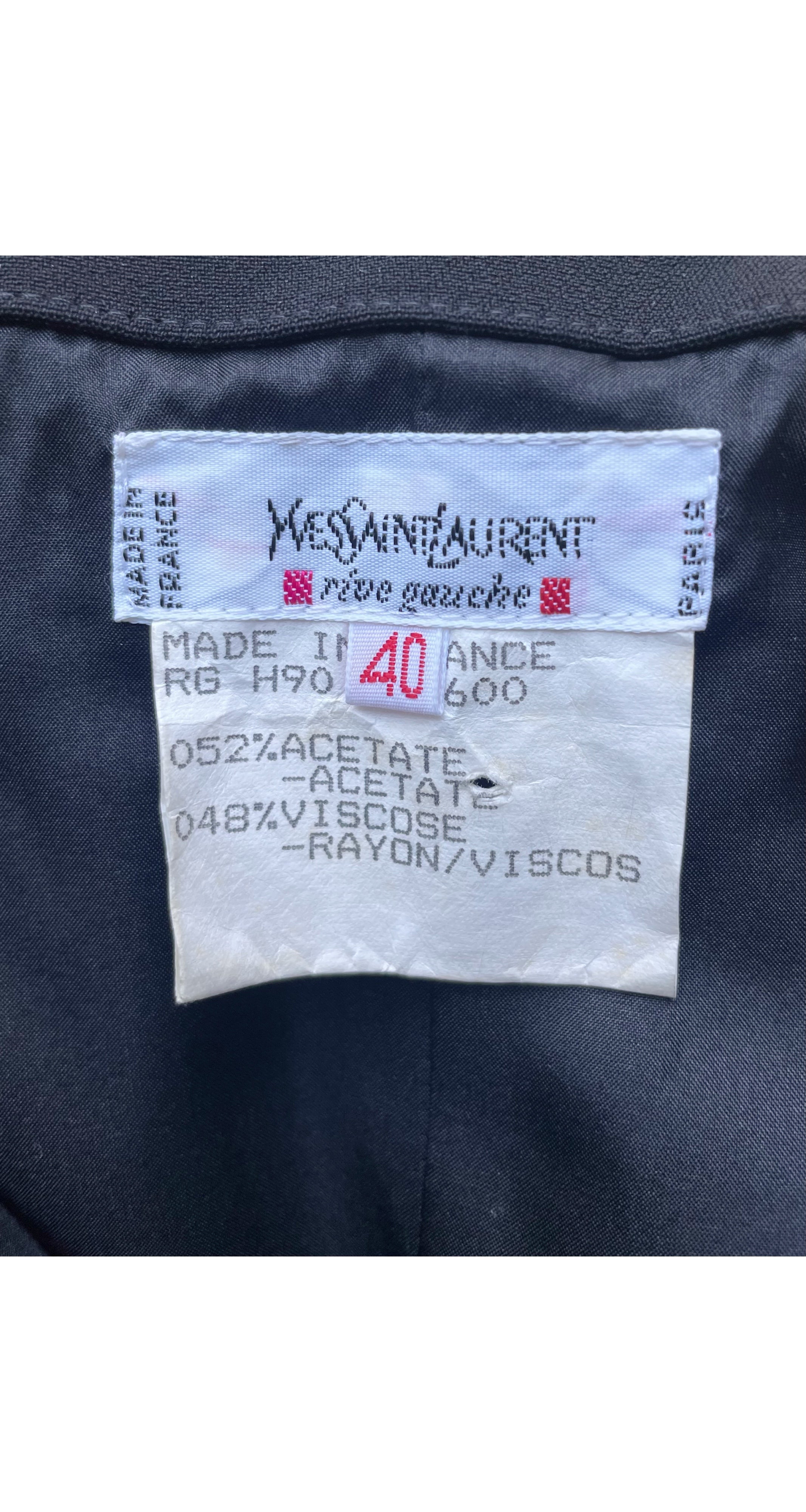1990 F/W Black Viscose Crepe Bow Bustier Top