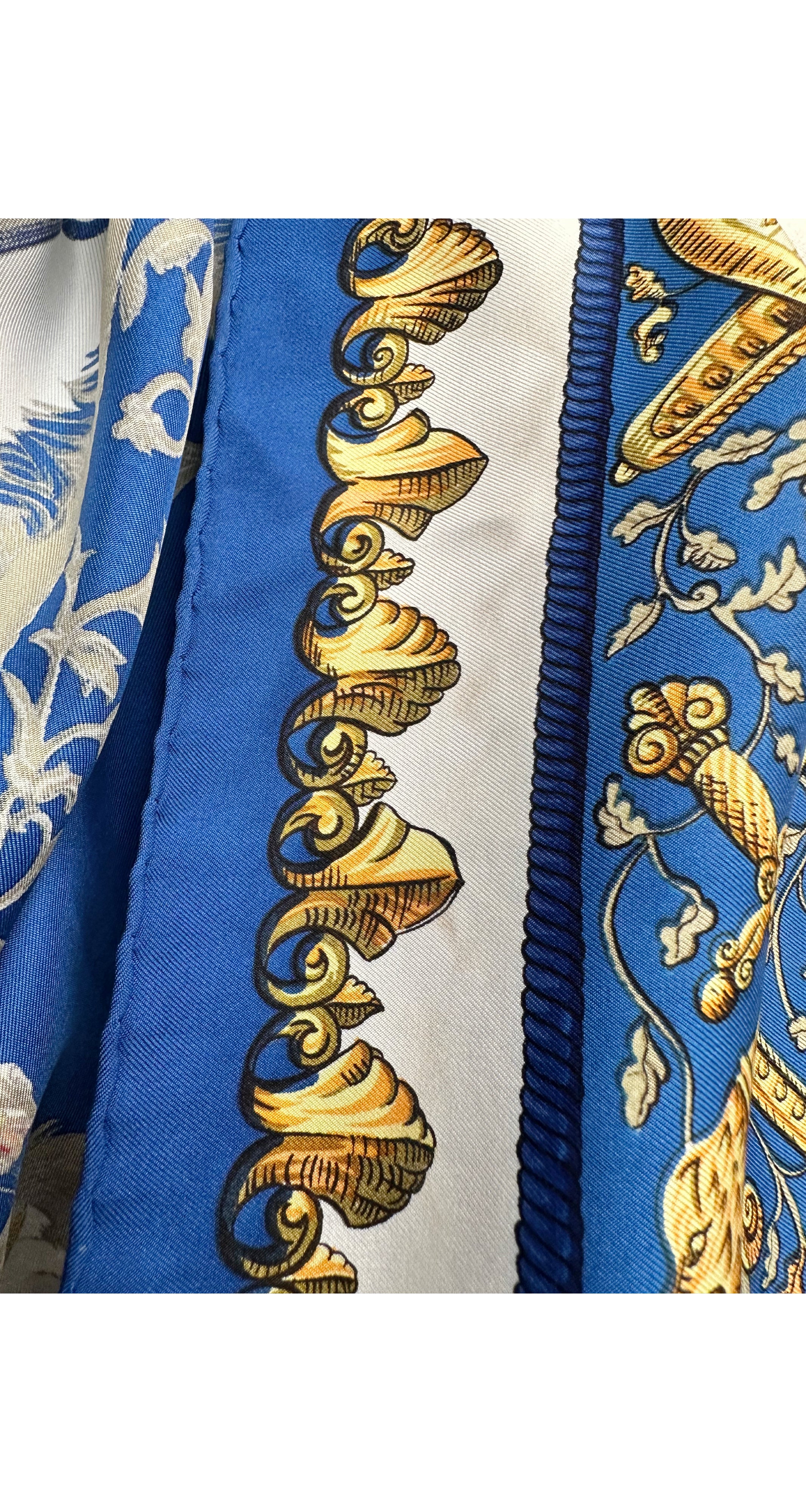 1963 "Lvdovicvs Magnvs" by Francoise De La Perriere Silk Twill Scarf