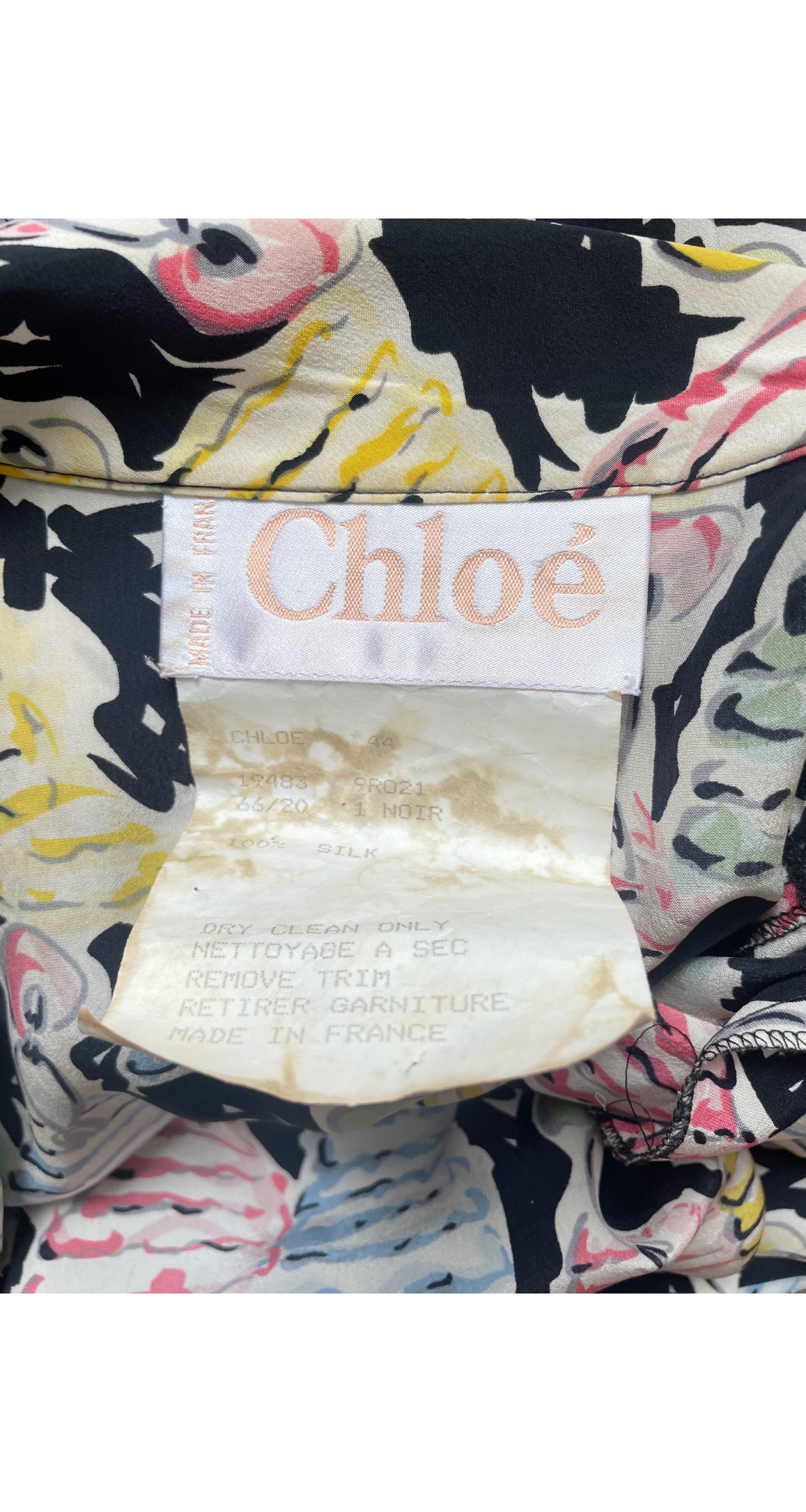 1996 S/S Runway Novelty Print Silk Capelet Dress