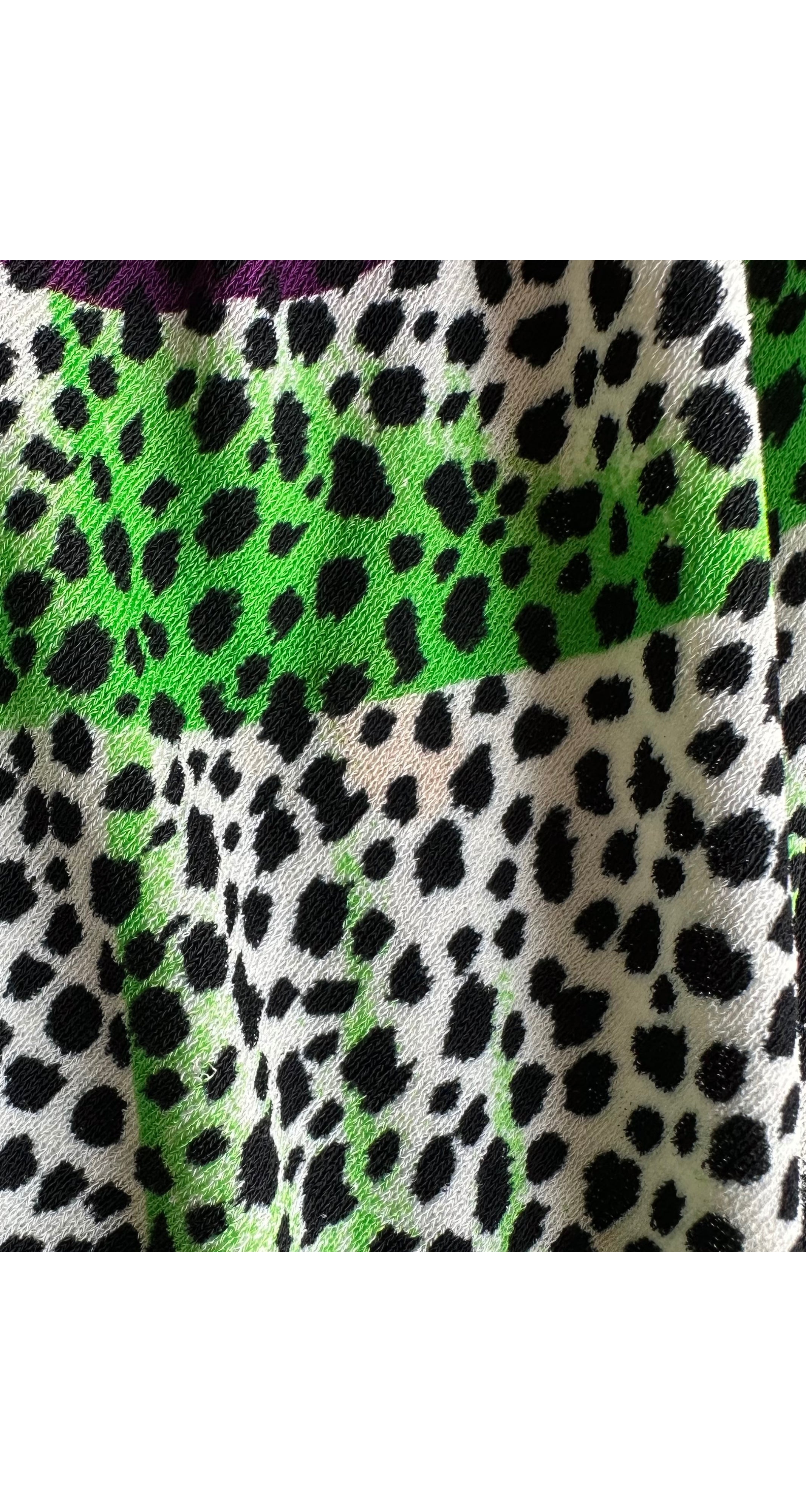 1990 S/S Abstract Graphic Print Viscose Jersey Skort