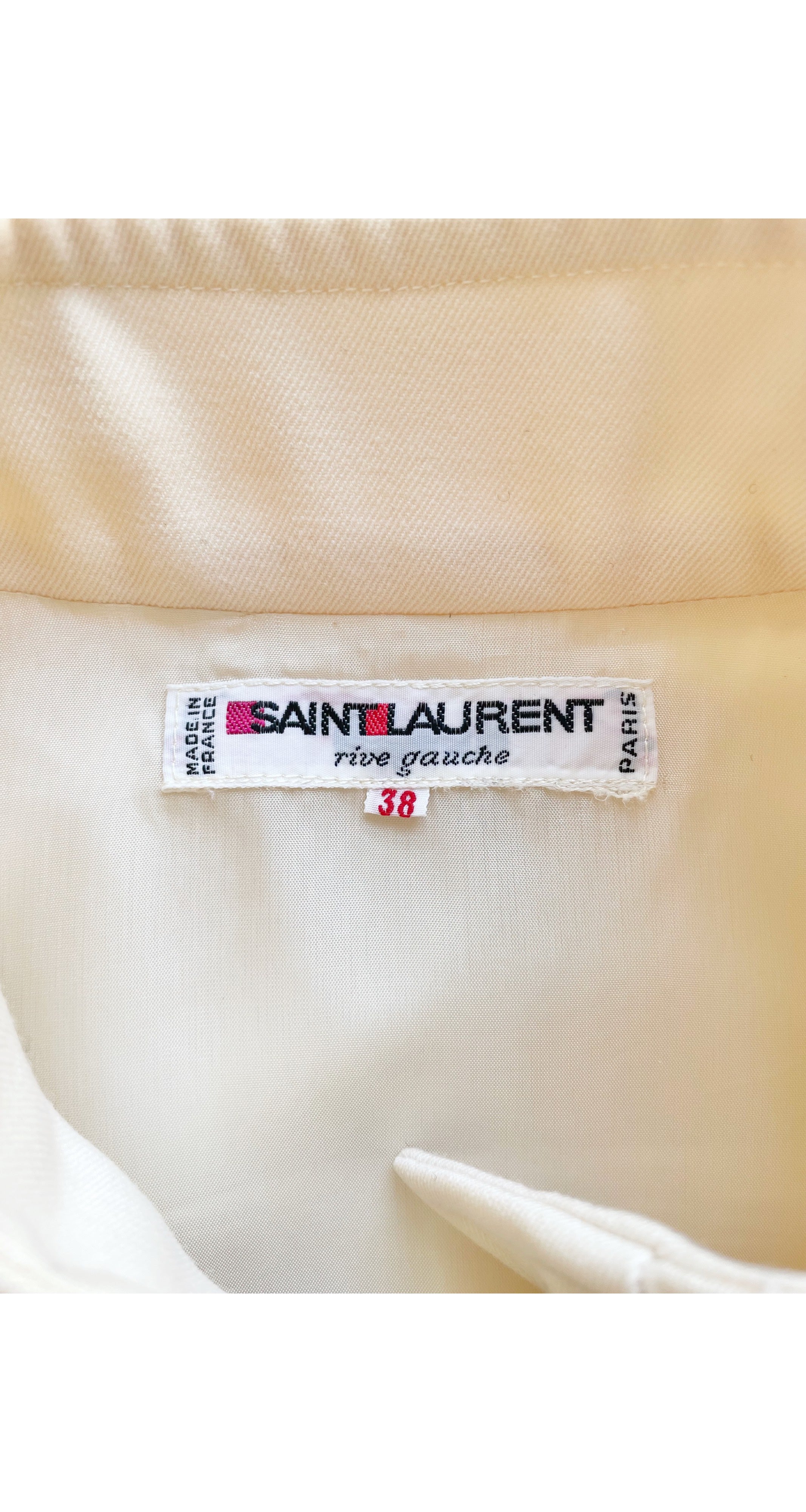 1984 S/S Cream Wool Gabardine Sack Dress