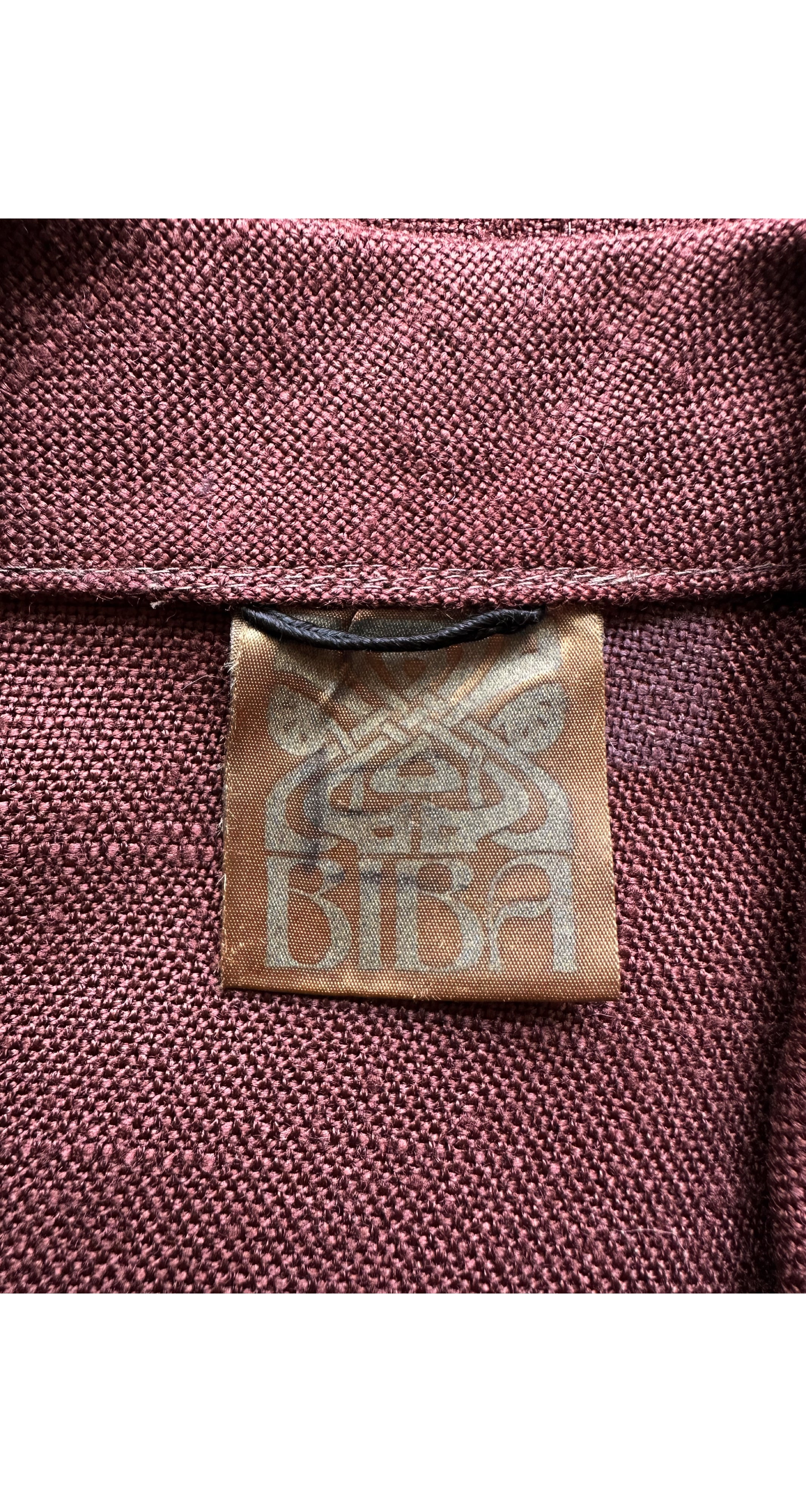 1974 Brown Linen Rounded Lapel Jacket