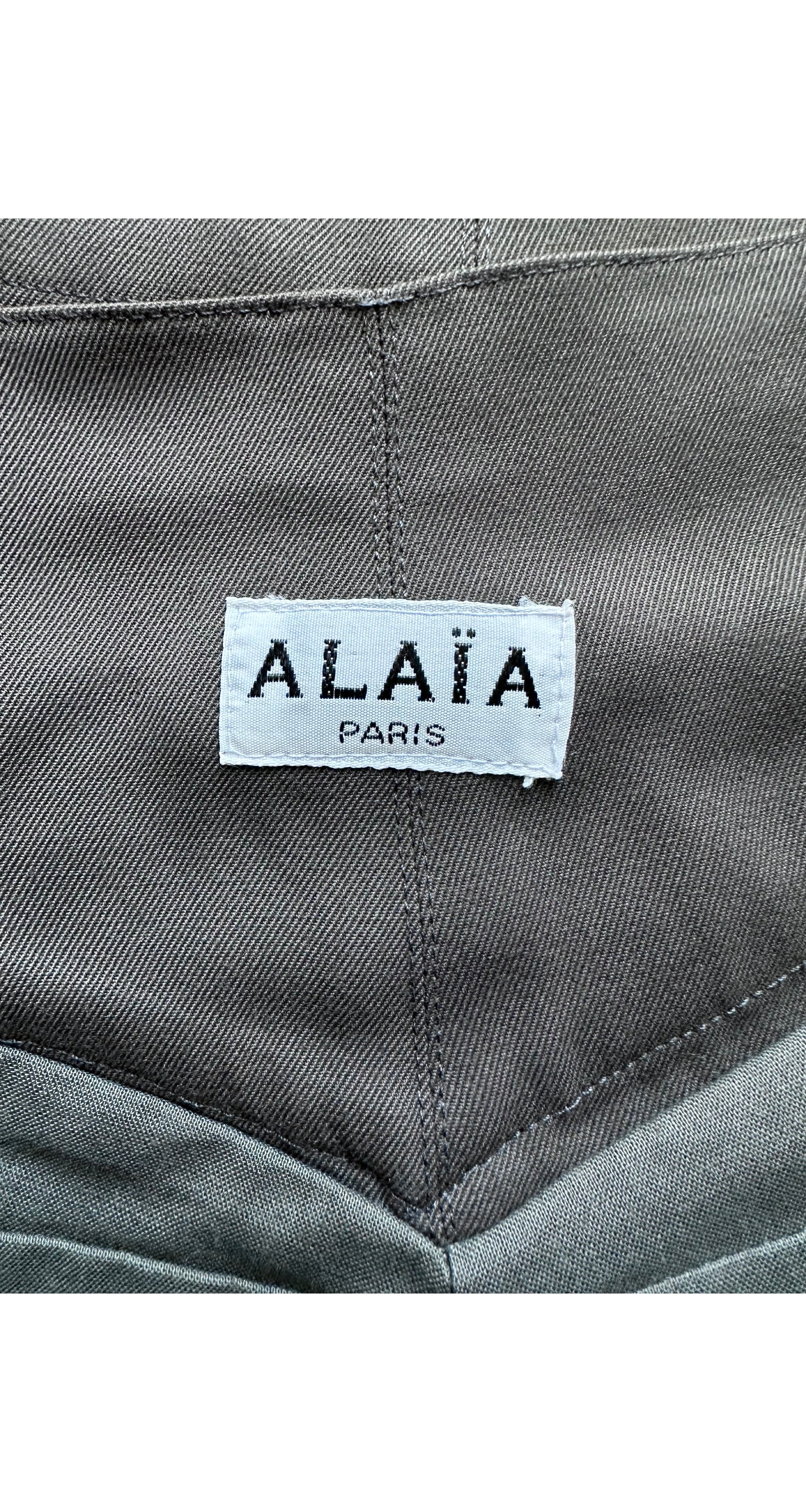 1984 S/S Taupe Cut-Out Wrap Skirt & Sweater Set