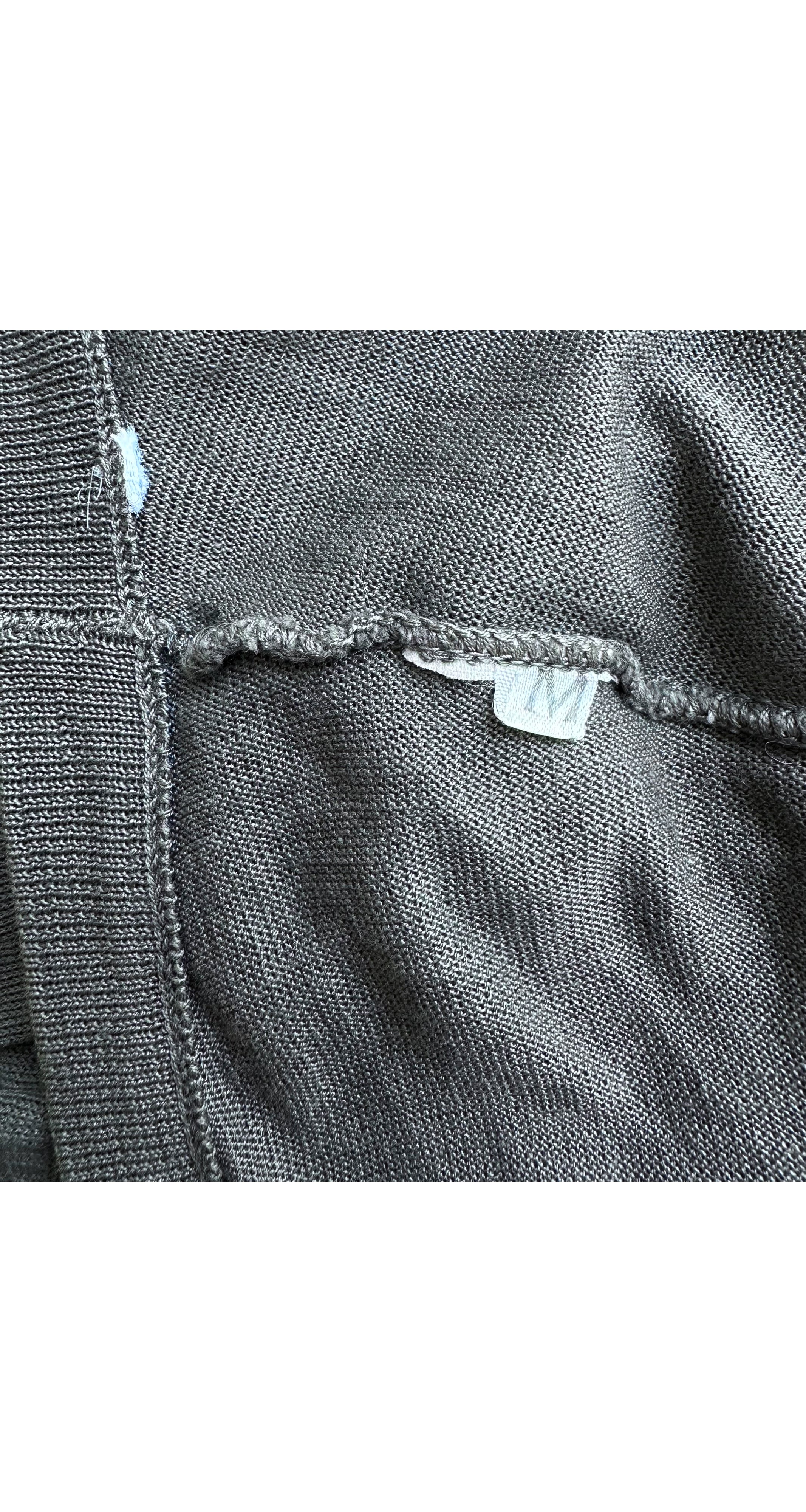 1984 S/S Taupe Cut-Out Wrap Skirt & Sweater Set