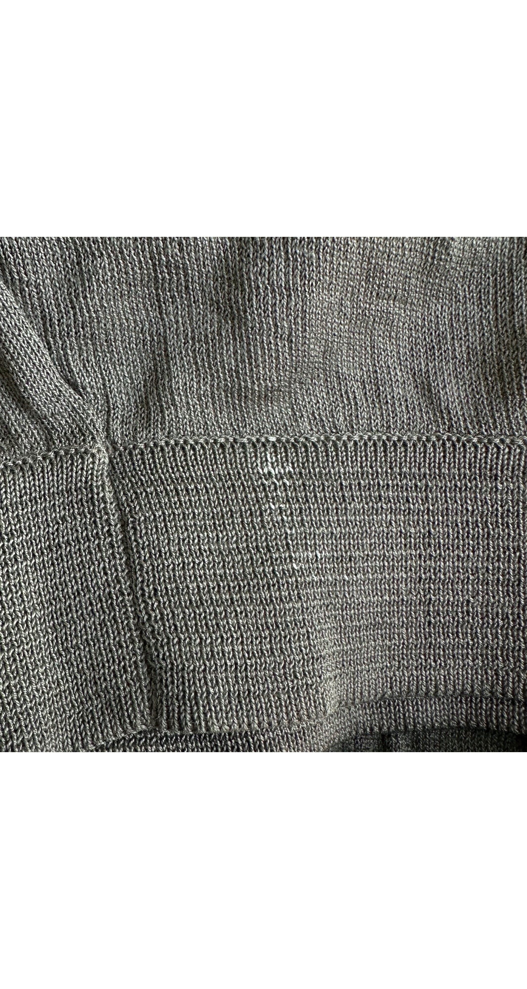 1984 S/S Taupe Cut-Out Wrap Skirt & Sweater Set