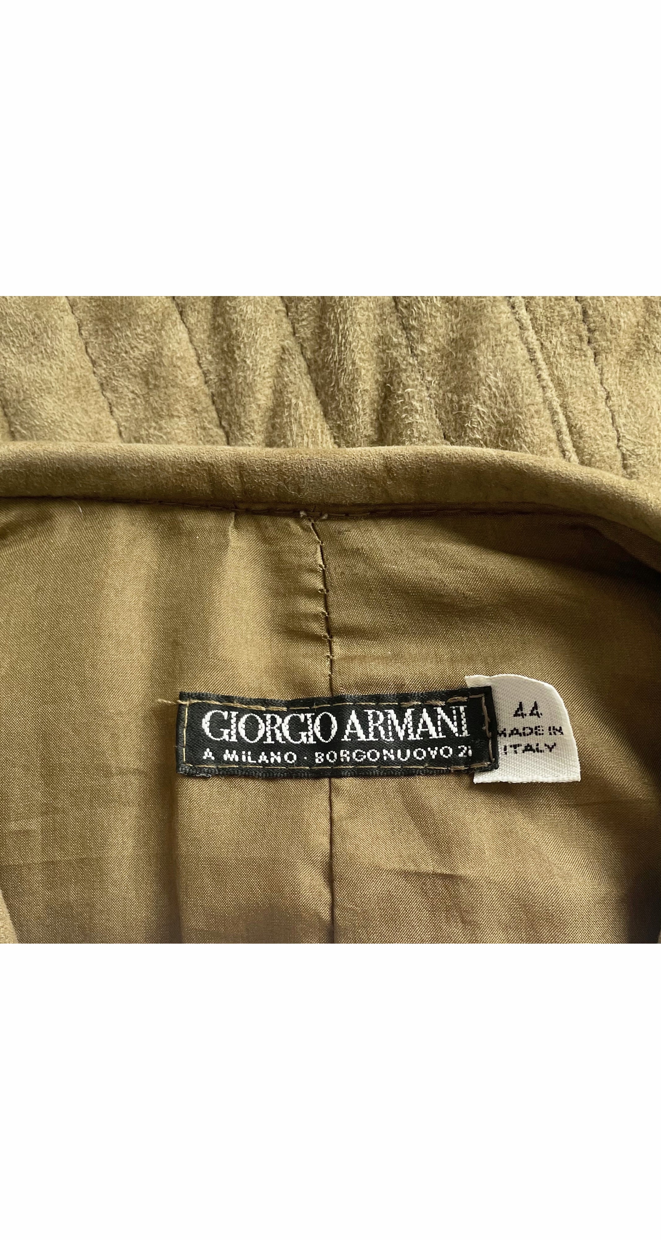 1990 F/W Quilted Beige Suede Tie-Front Jacket