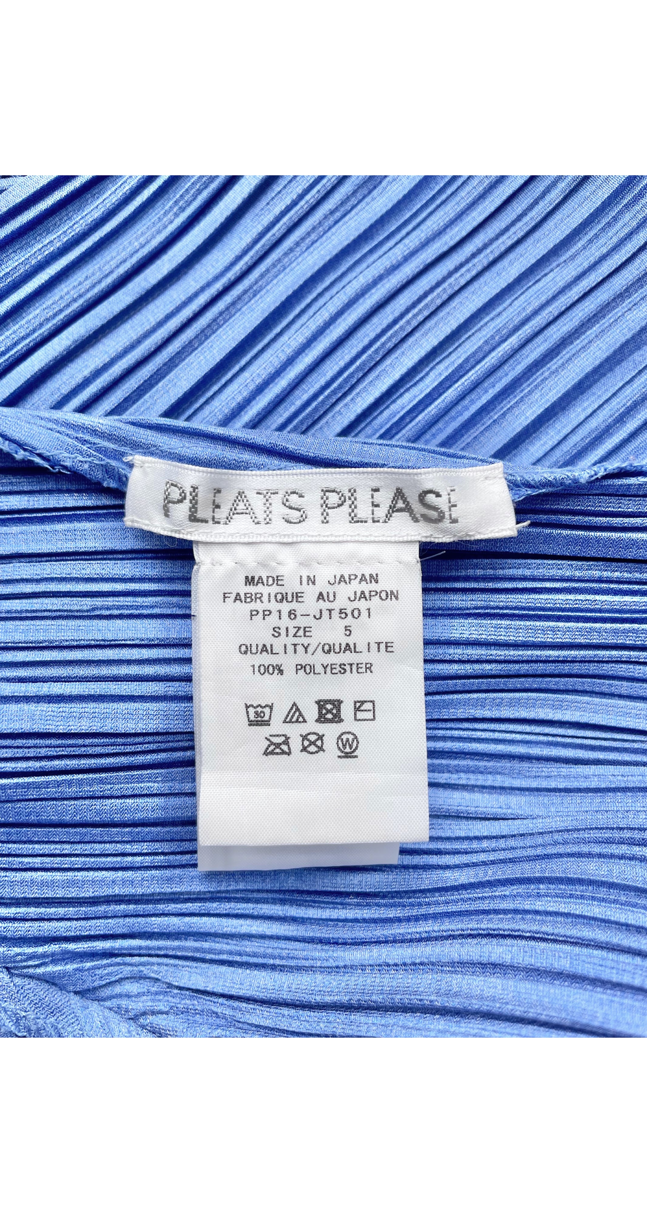 Blue Pleated Asymmetrical Petal Tunic Dress