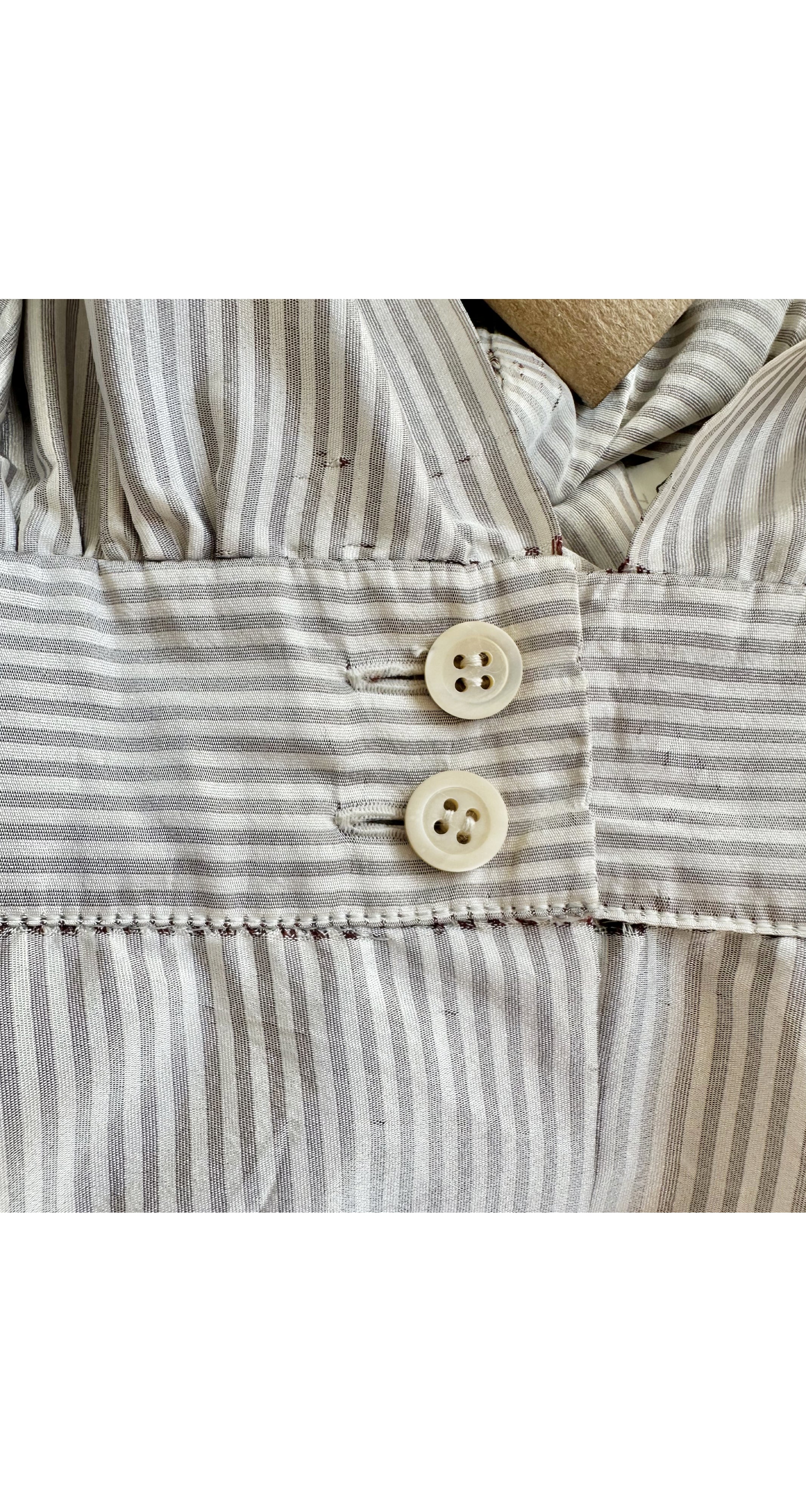 1996 S/S NWT Striped Silk Plunge Neck Dress