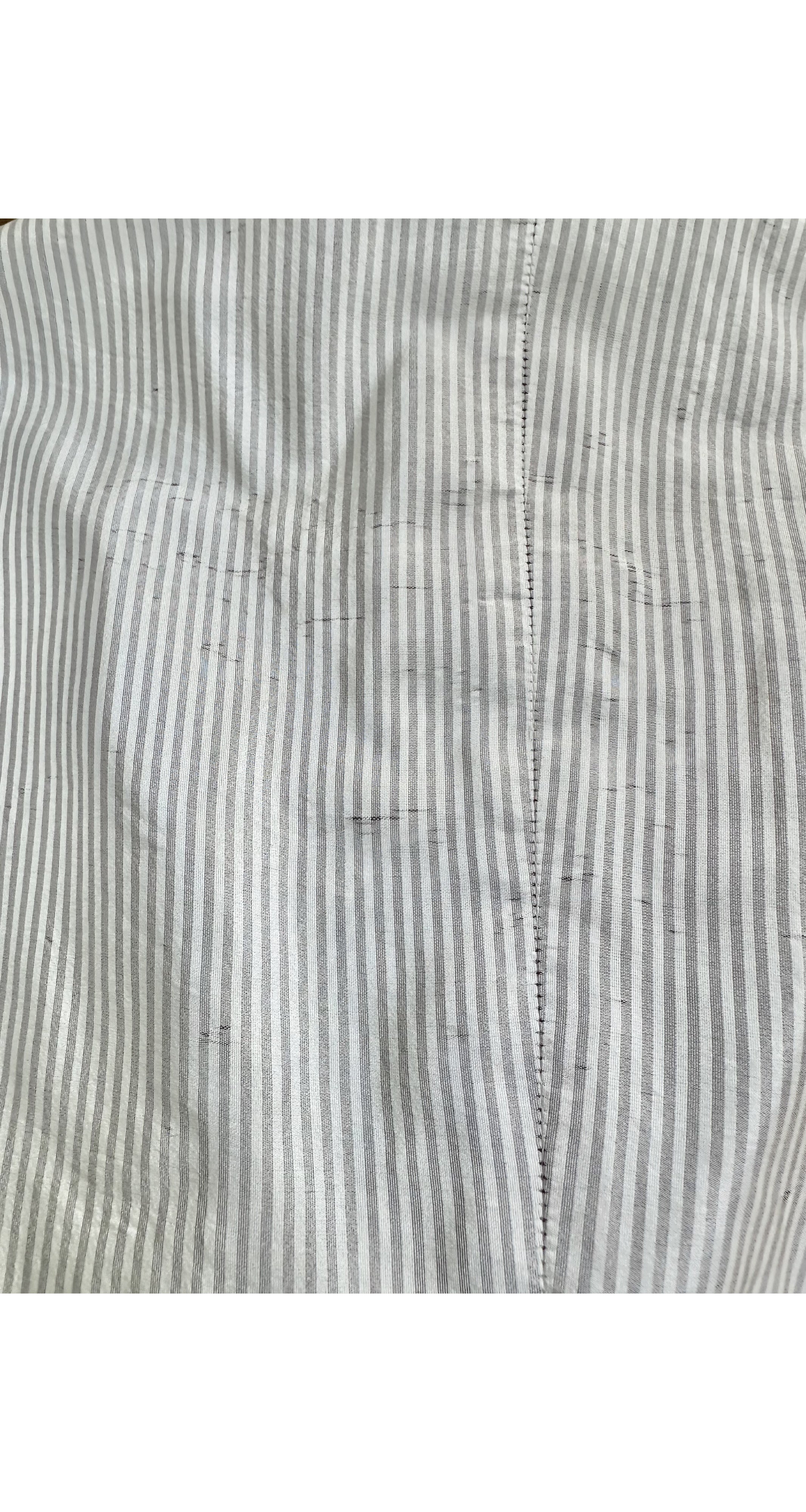 1996 S/S NWT Striped Silk Plunge Neck Dress