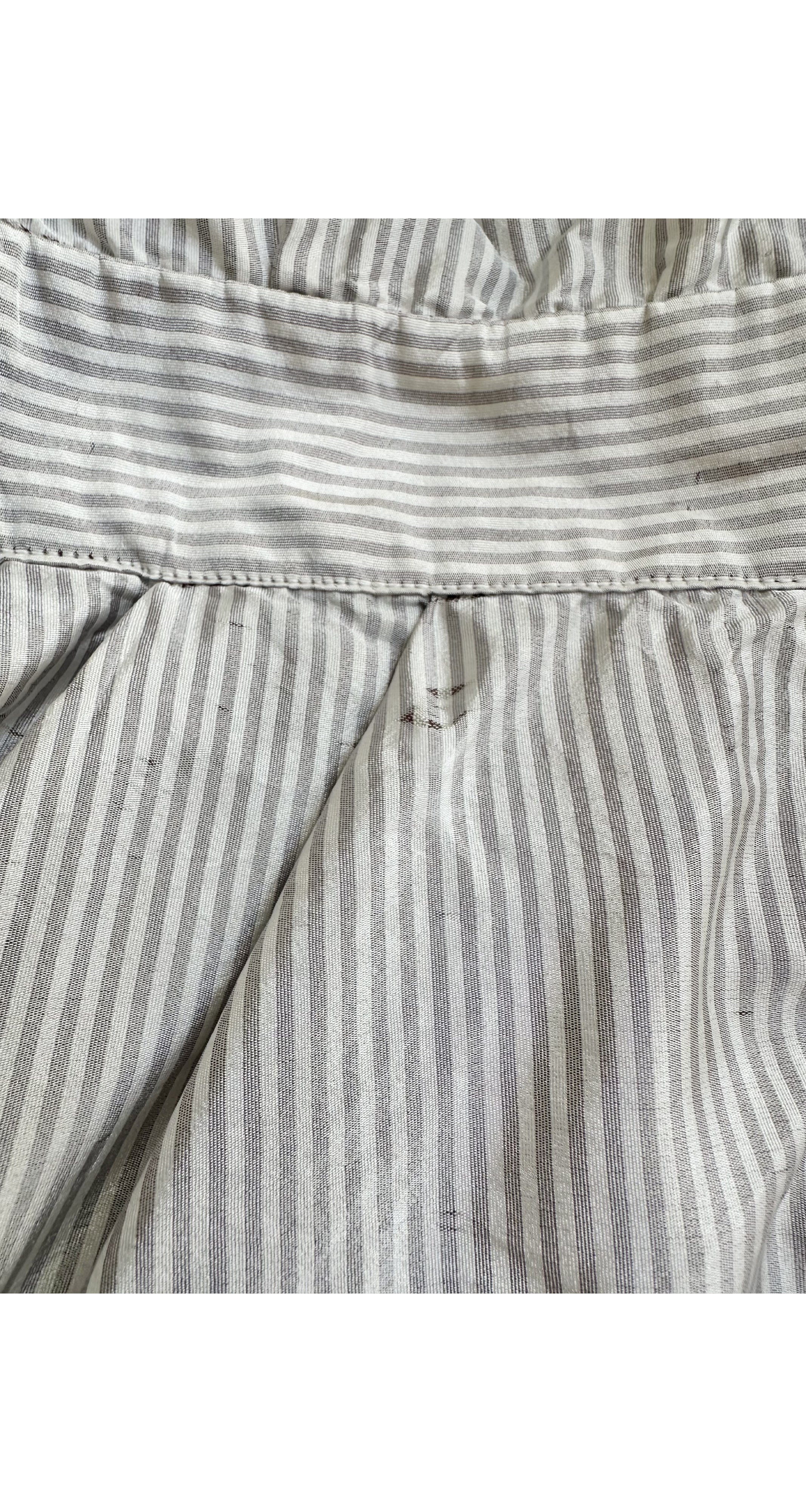 1996 S/S NWT Striped Silk Plunge Neck Dress