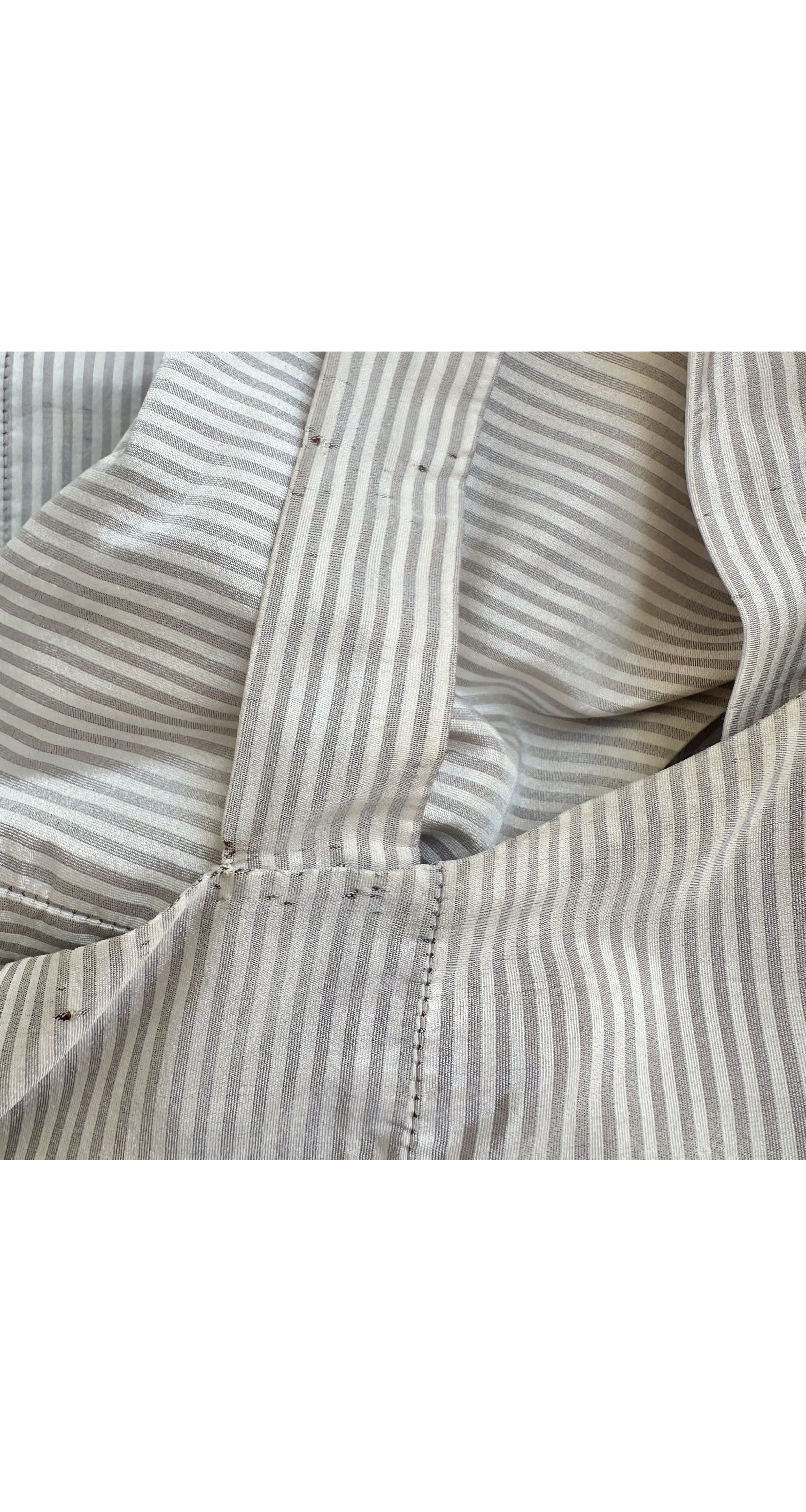 1996 S/S NWT Striped Silk Plunge Neck Dress