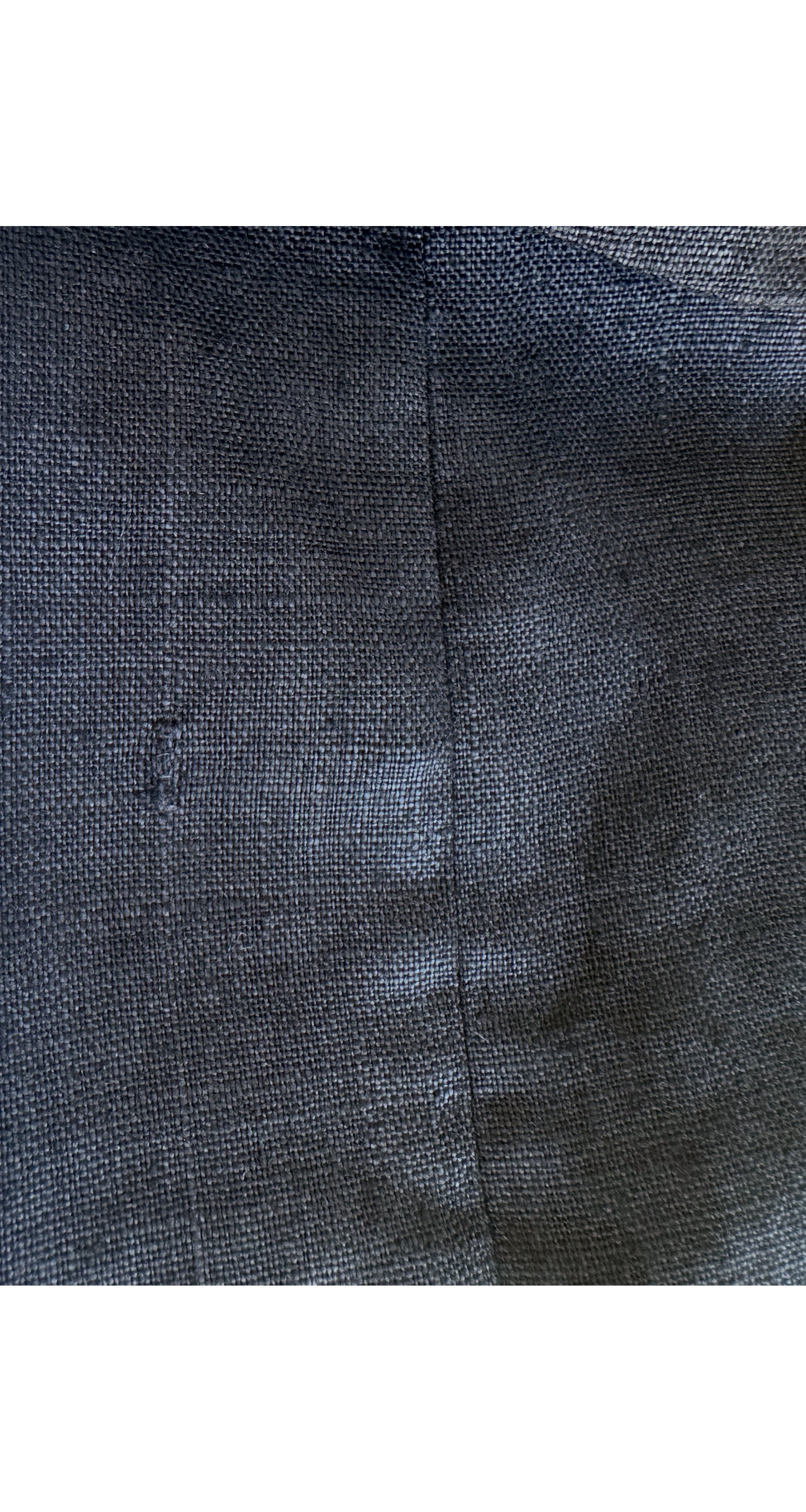 1990s Black Linen Sheer Inset Blazer Jacket