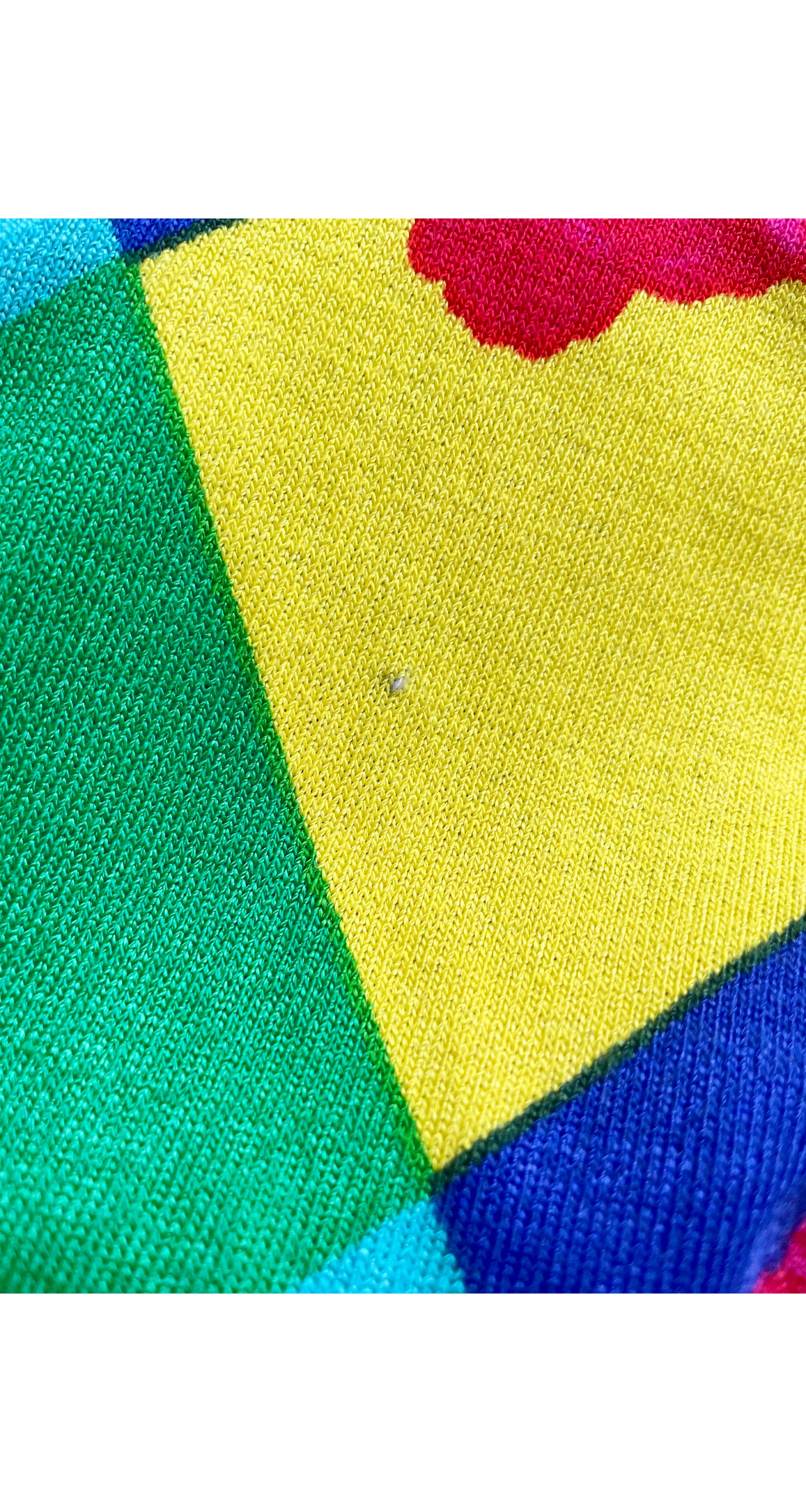 1986 S/S NWT Floral Harlequin Knit Crop Top & Pants Set